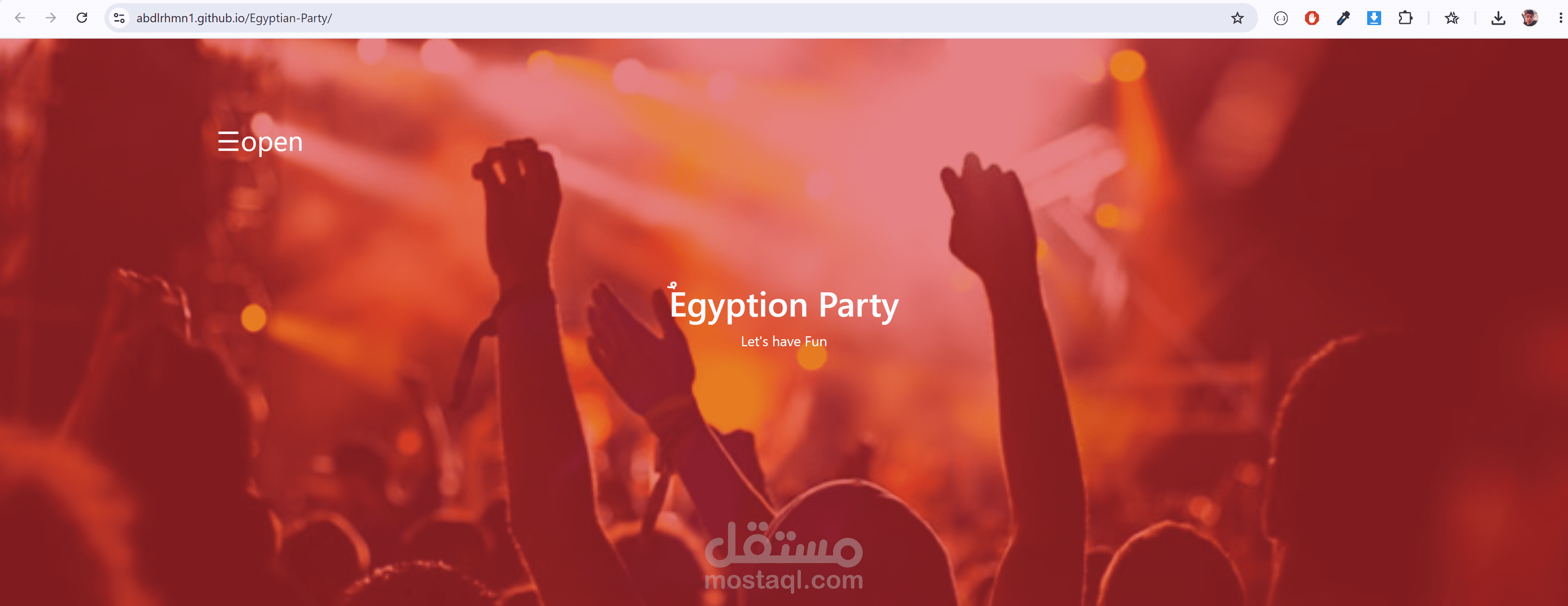 تطوير موقع تعريفي تفاعلي لفعالية ومهرجان (Event Landing Page)