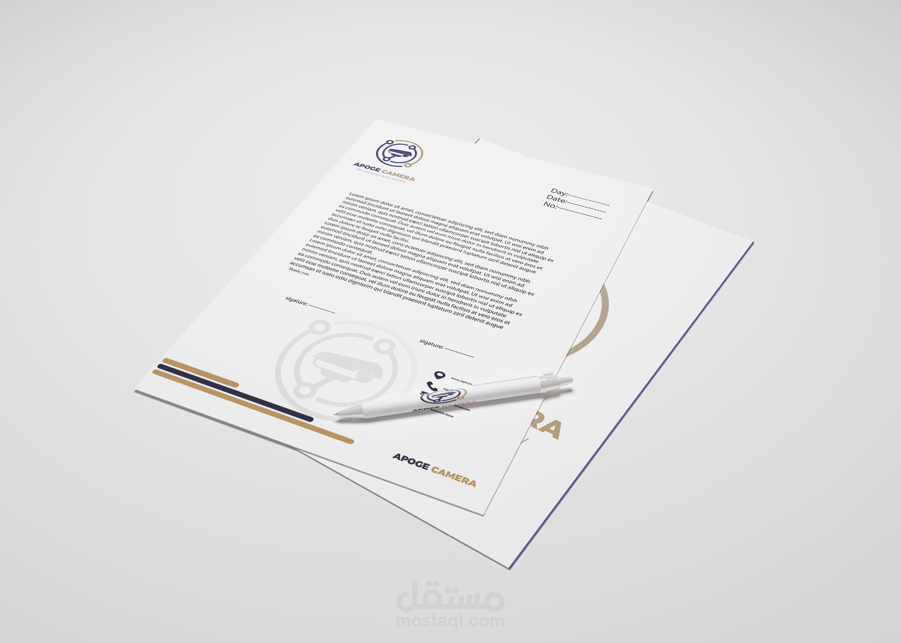 تصميم فلاير خاص بالشركة وهوية بصرية ل الشعار.