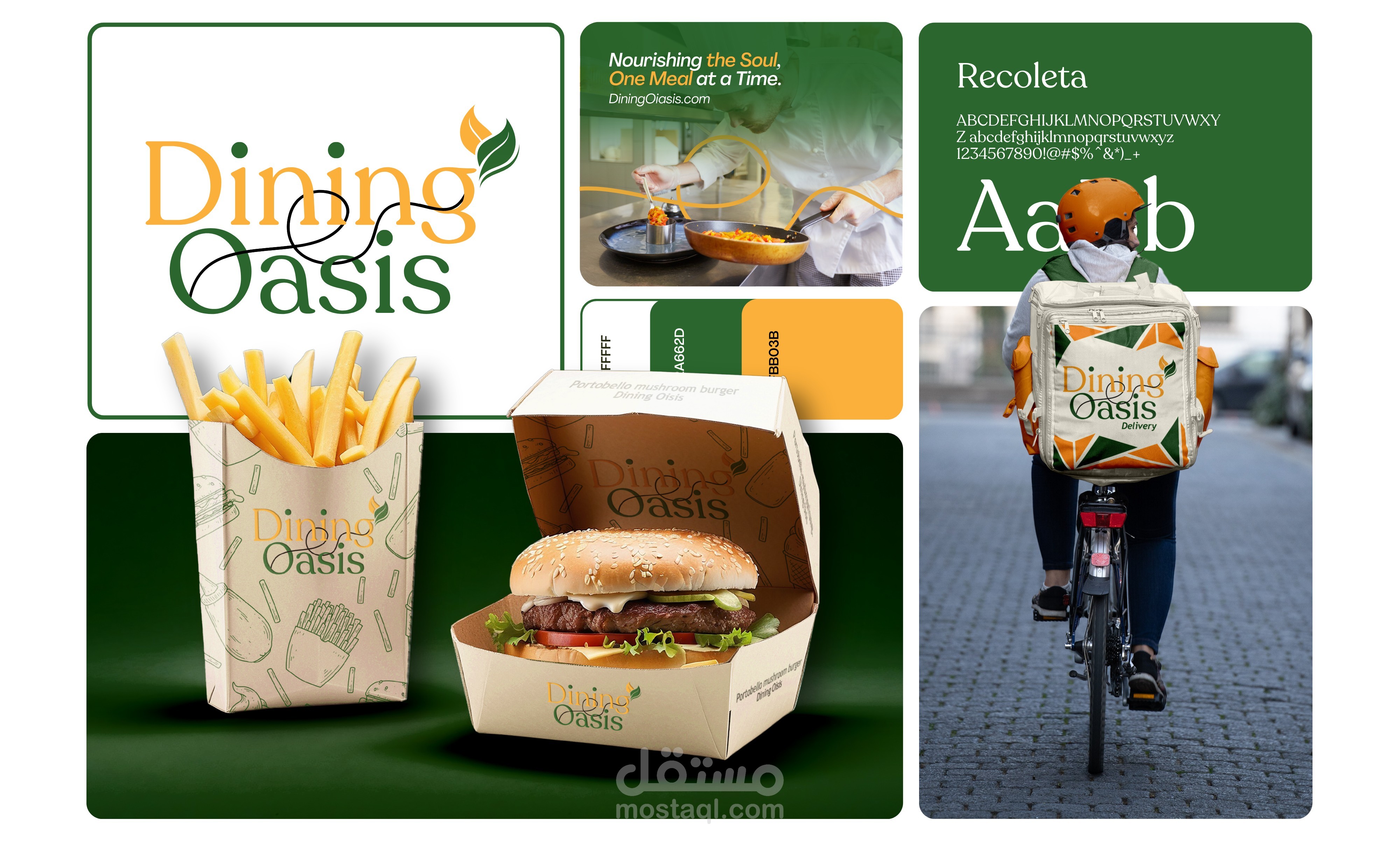 Dining Oasis – الهوية البصرية لمطعم