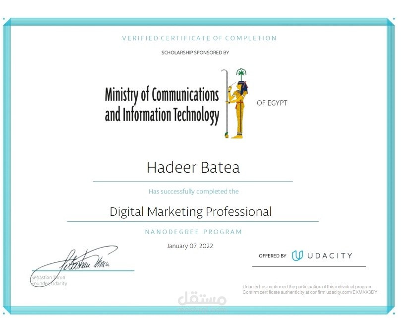 شهادة التسويق الإلكتروني المستوي إلاحترافي