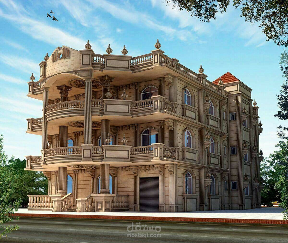 تصميم فيلا اكستريور كلاسيك