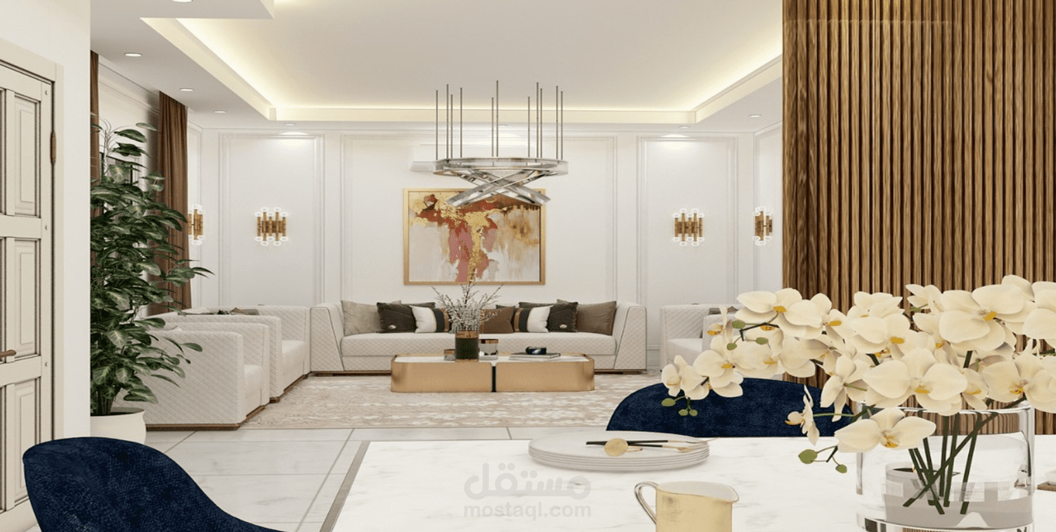 تصاميم وديكورات داخليه راقيه وعصريه