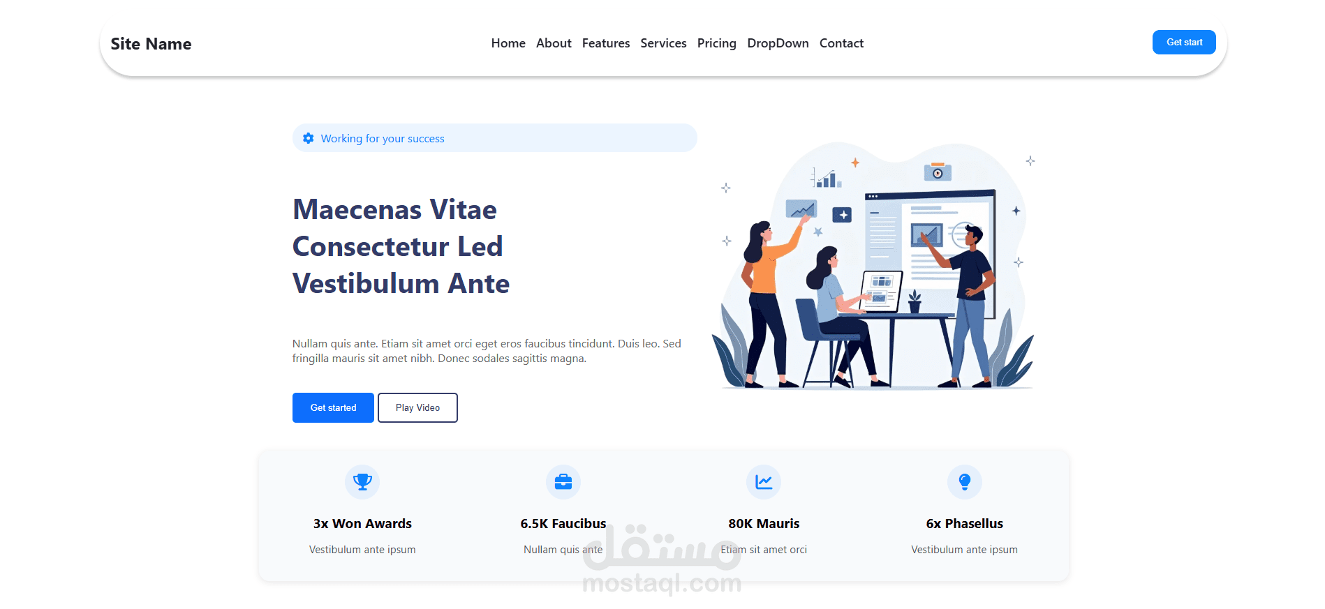 صفحة هبوط متجاوبة لجميع الأجهزة (Responsive Landing Page)