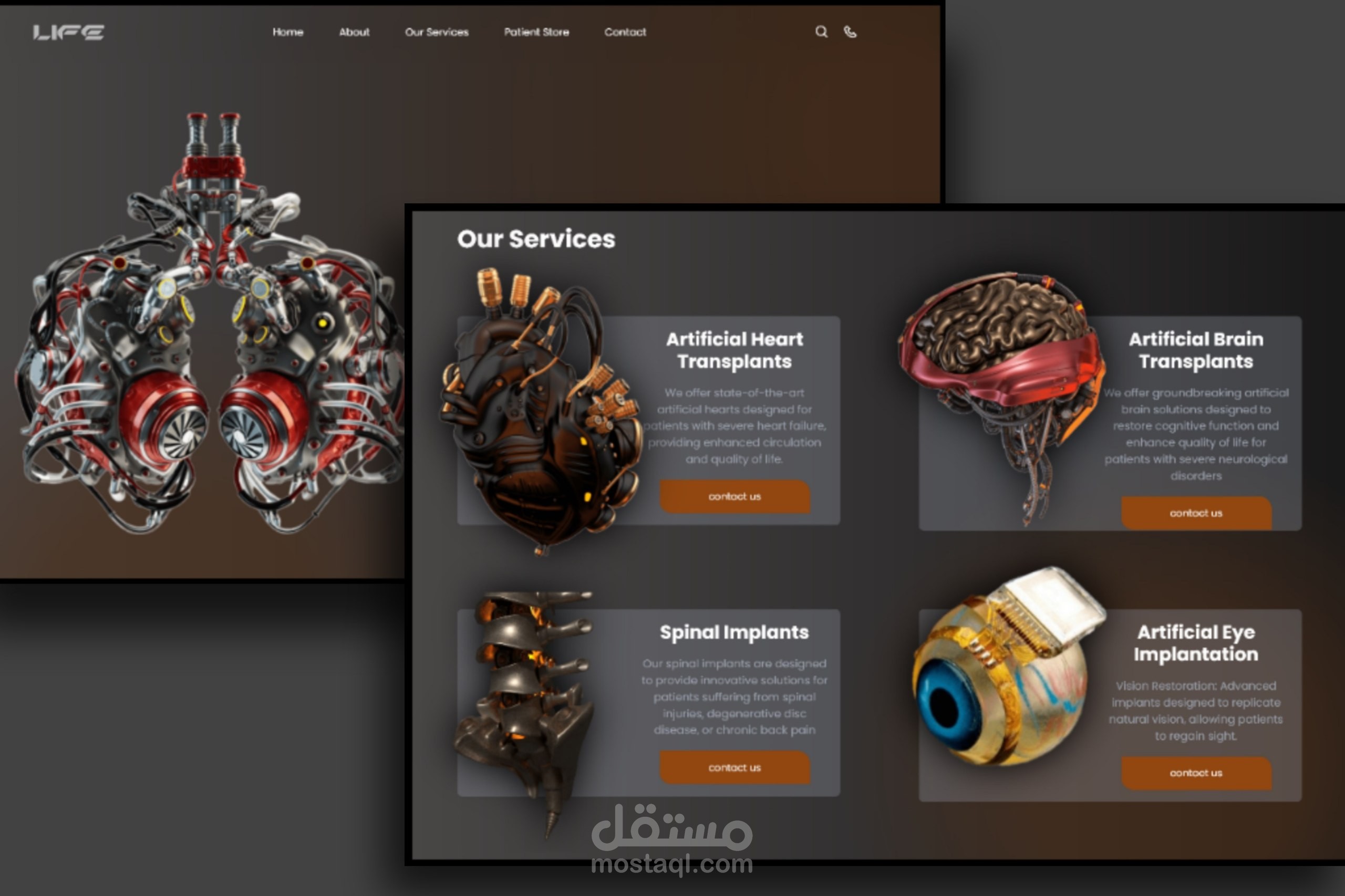 Artificial organs transplants Landing page