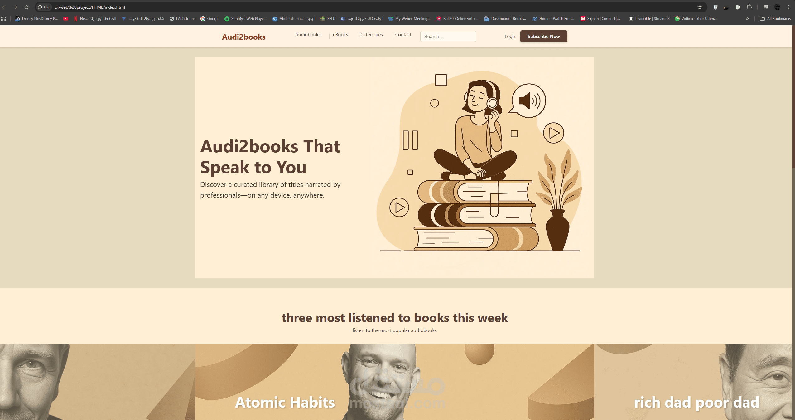 Audiobooks UI Design