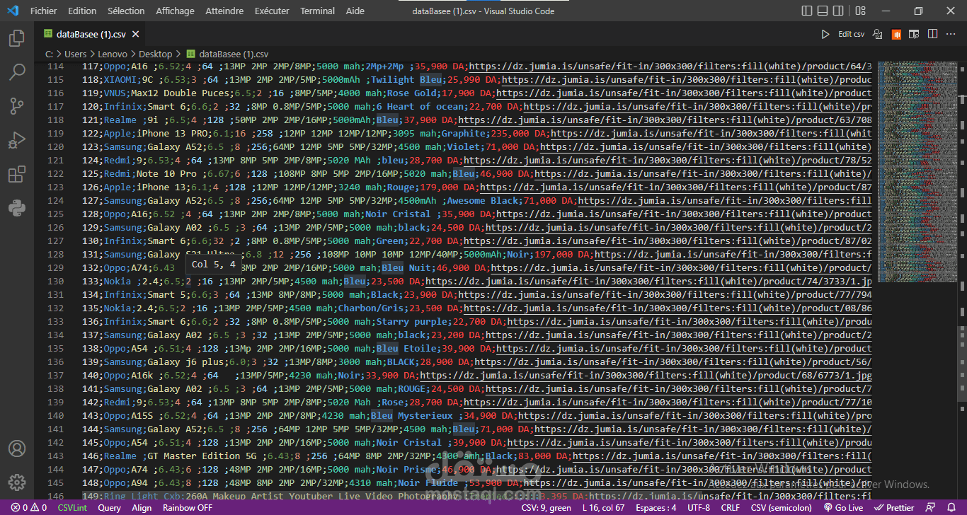 استخراج المنتجات Web scraping باستخدام لغة البرمجة بايثون Python