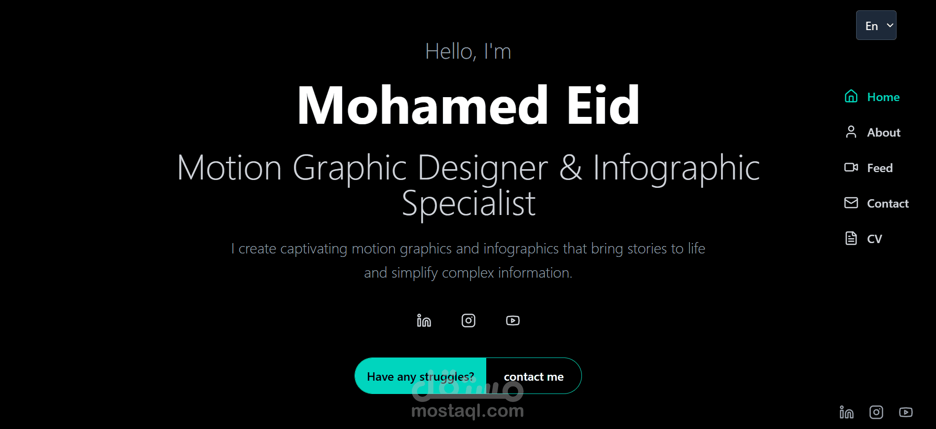 تصميم بورتفوليو احترافي