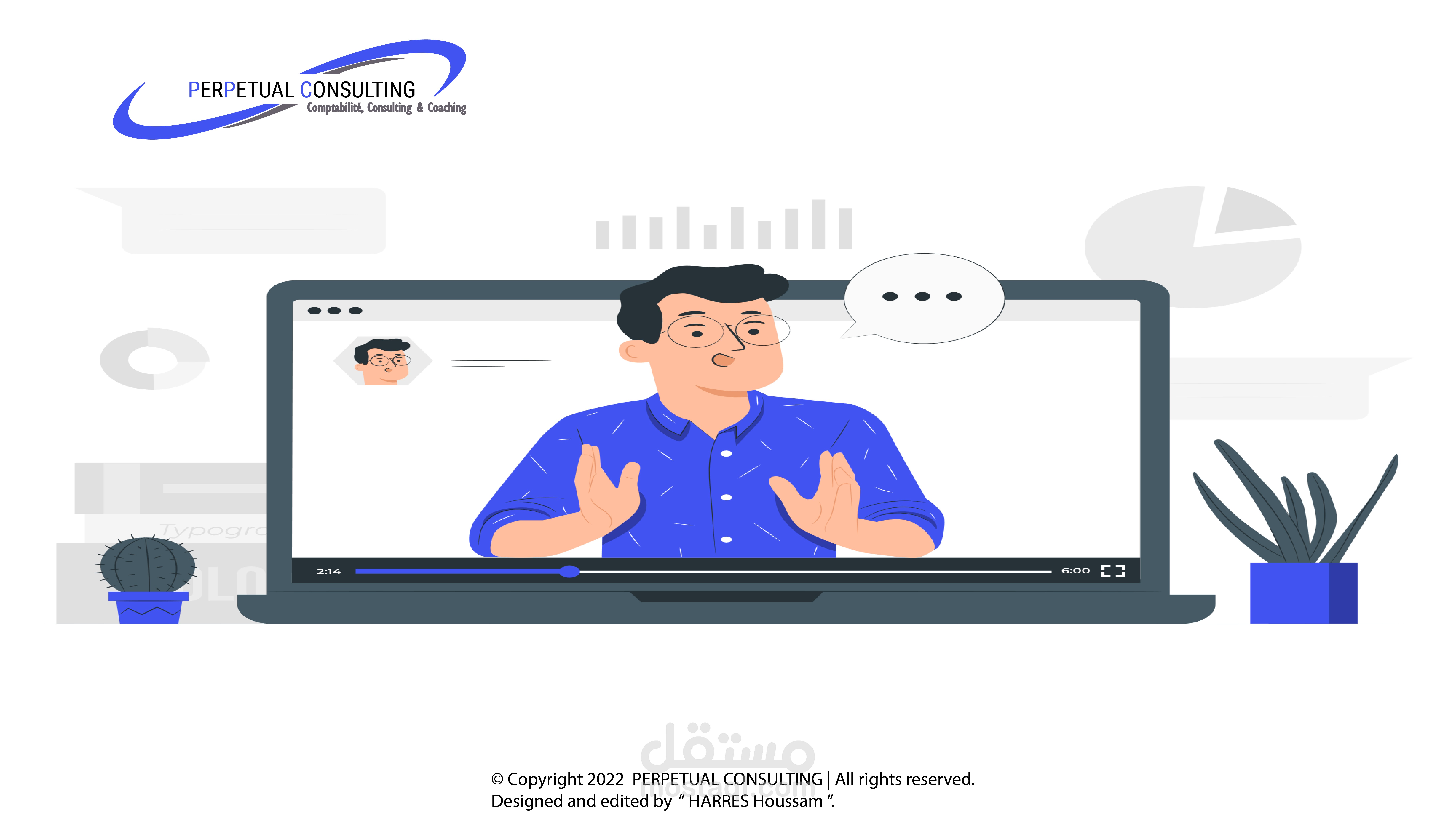 برمجة وتطوير منصة للتعليم عن بعد للشركة المغربية "PERPETUAL CONSULTING".