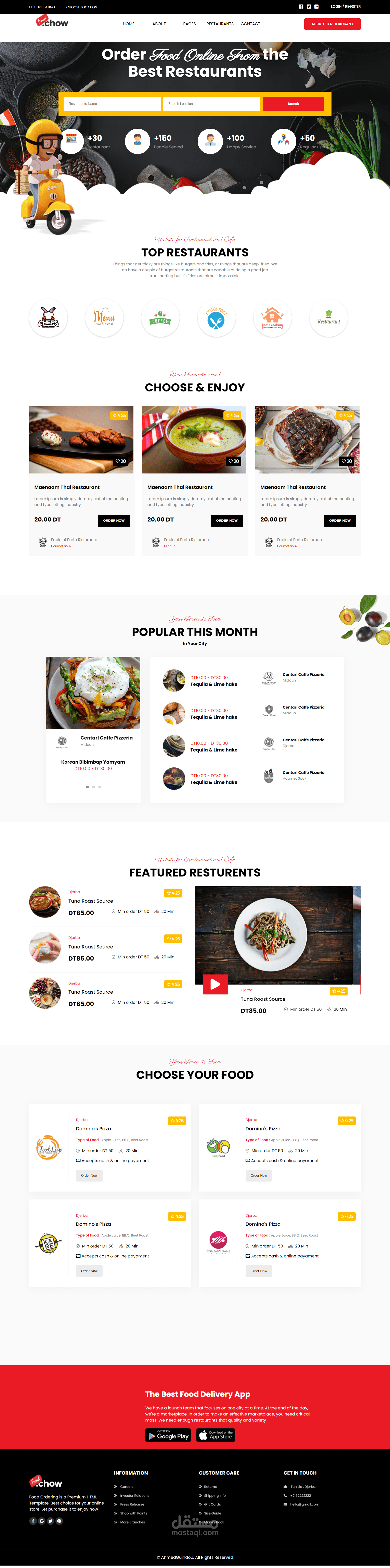 restaurant website