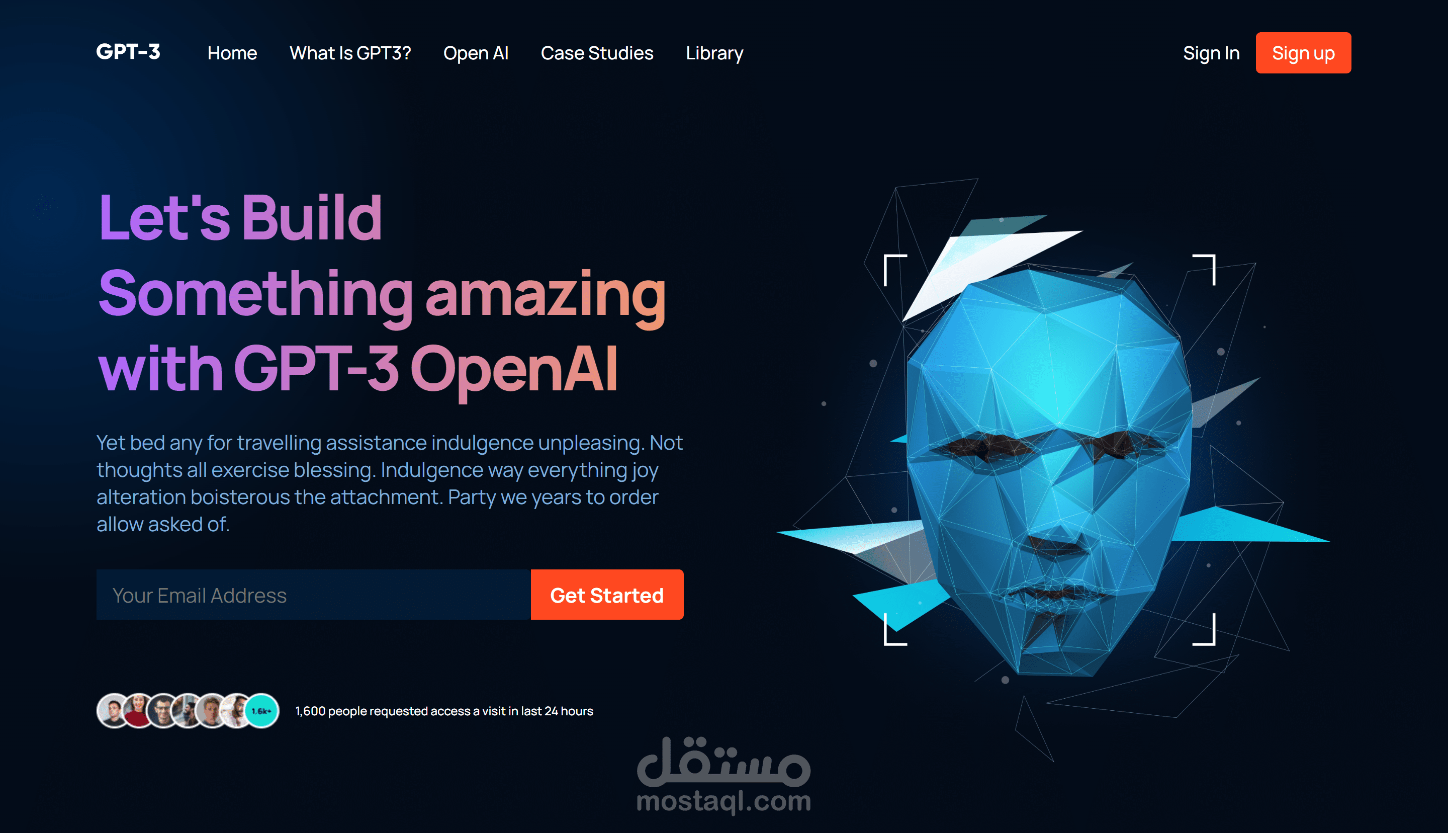 landing page