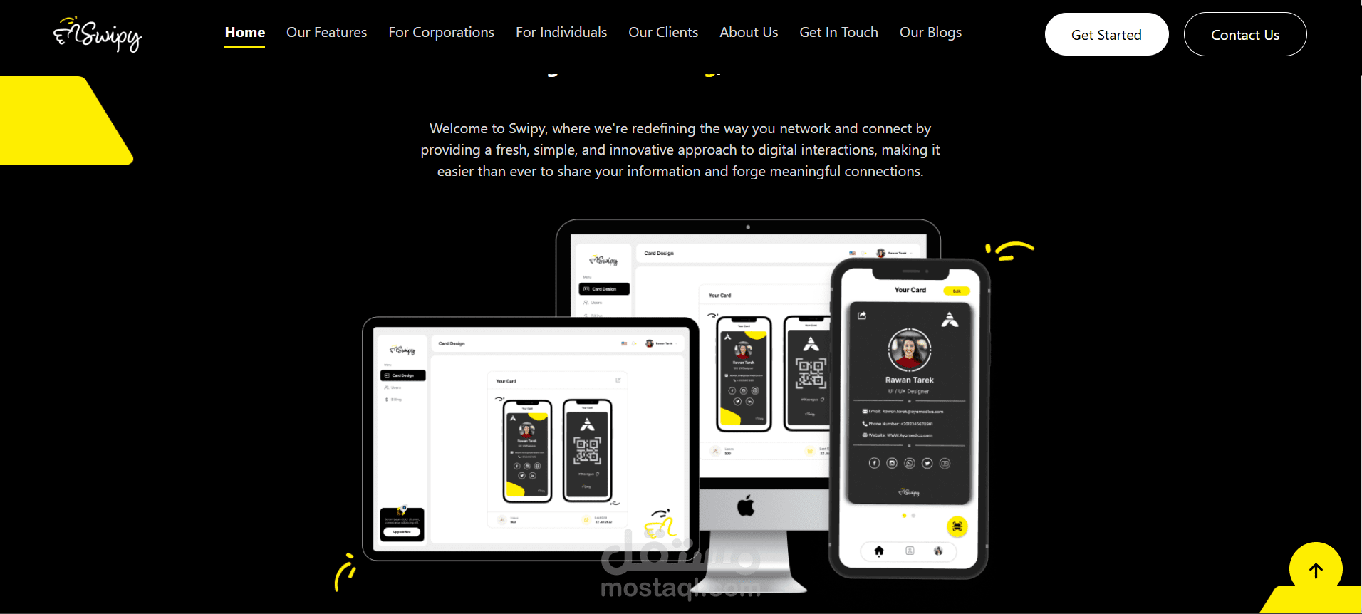 Swipy for digital business cards