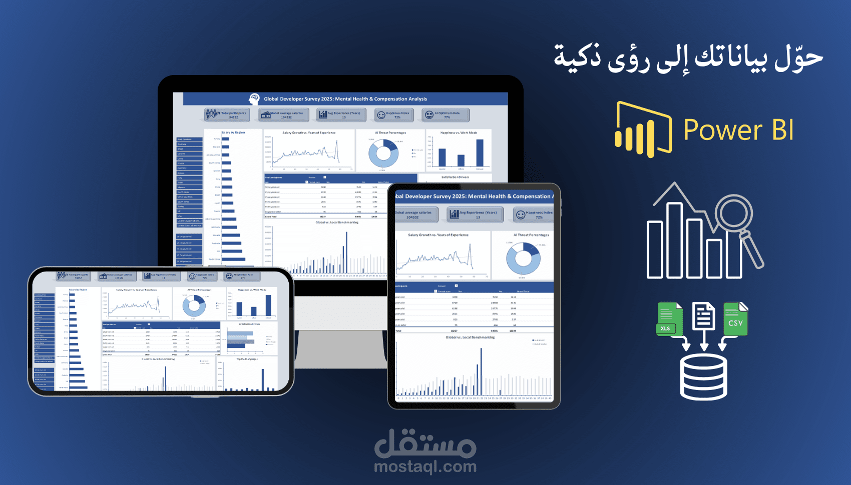تحليل النظام البيئي للمطورين 2025: دراسة الصحة النفسية والرواتب (49,000+ سجل)