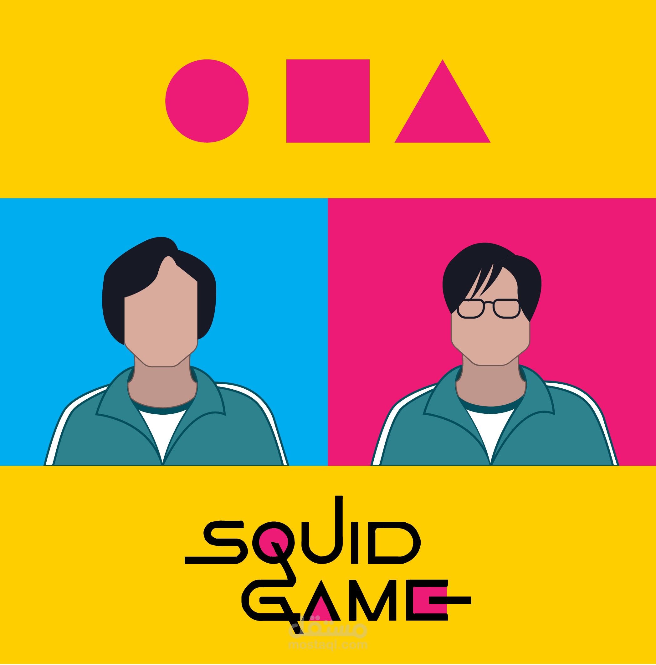 Squid game Flat art