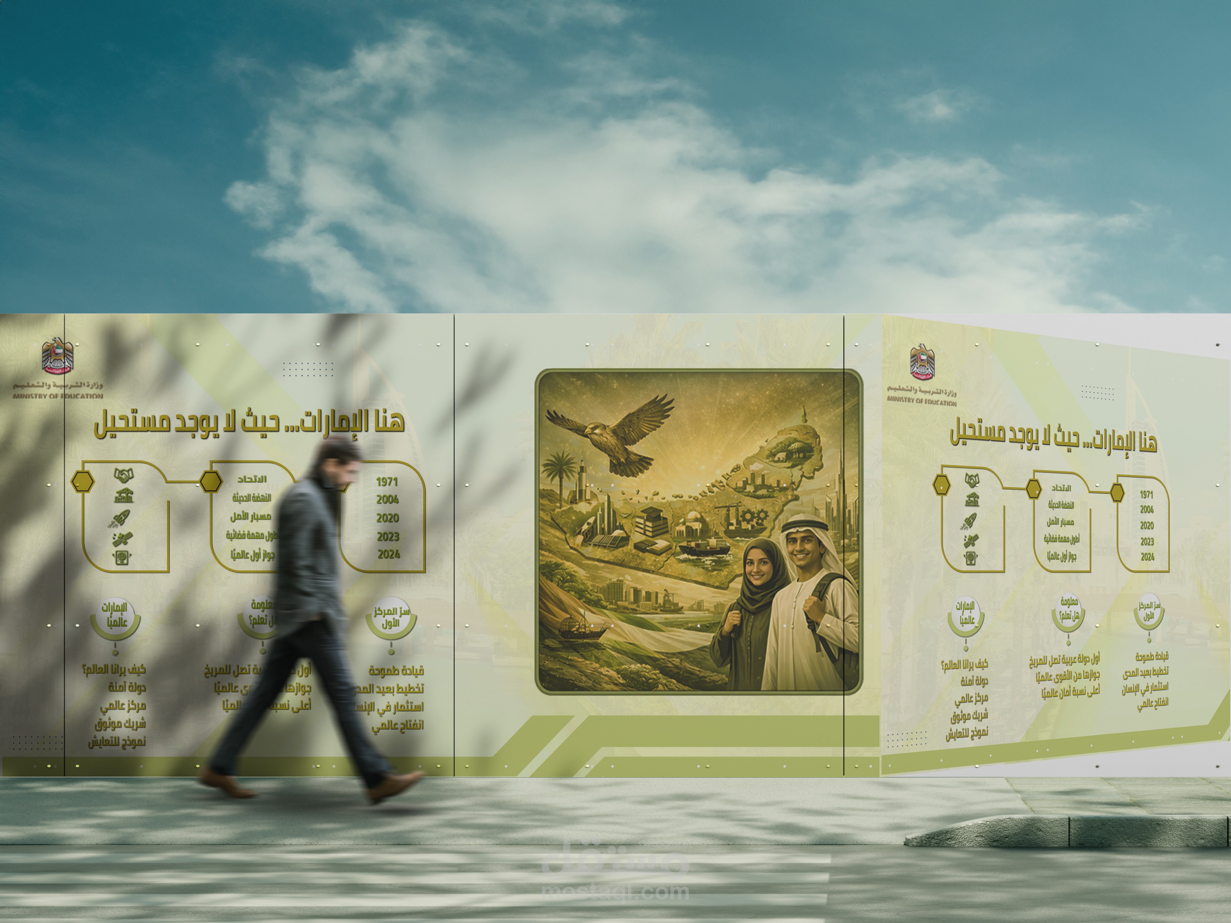 تصميم بانر يستعرض إنجازات دولة الإمارات