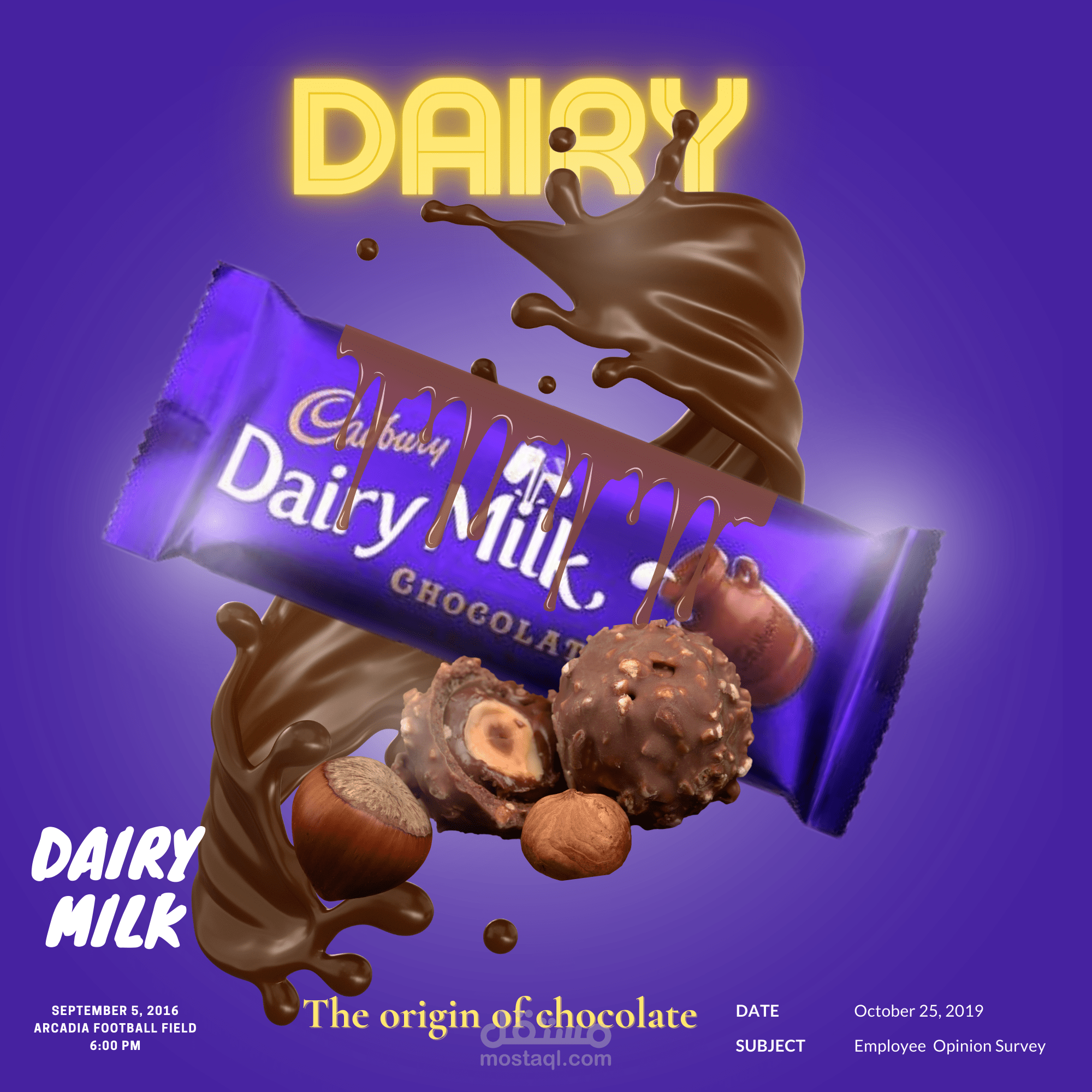 تصميم سشيل مديا لشوكلاته