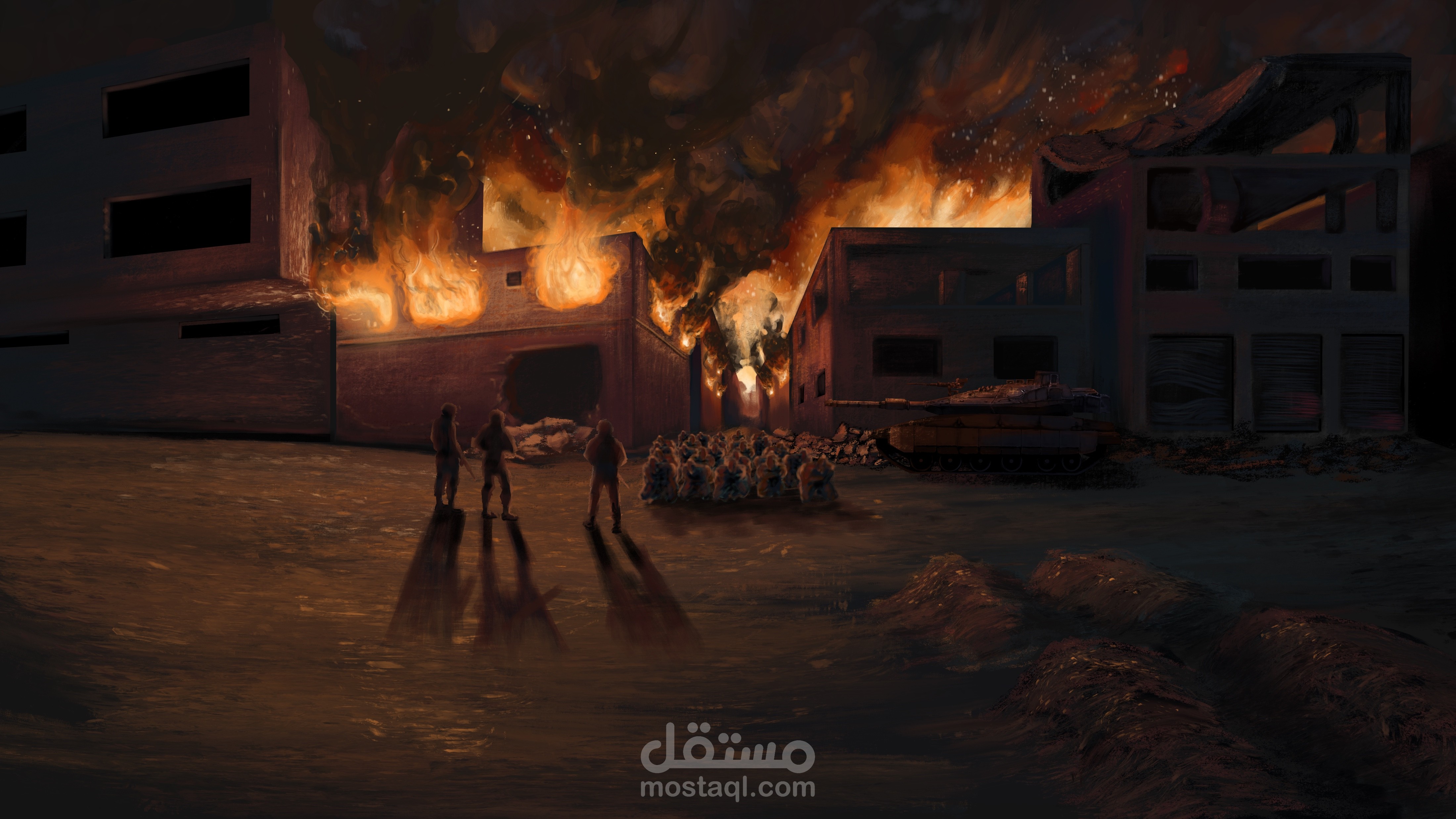 رسم توضيحي لمشاهد (illustration)