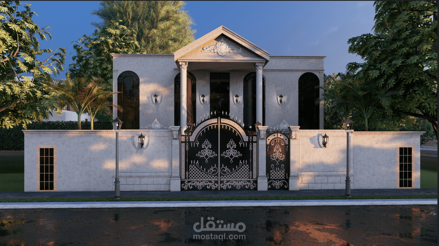 تصميم واجهة نيو كلاسيك