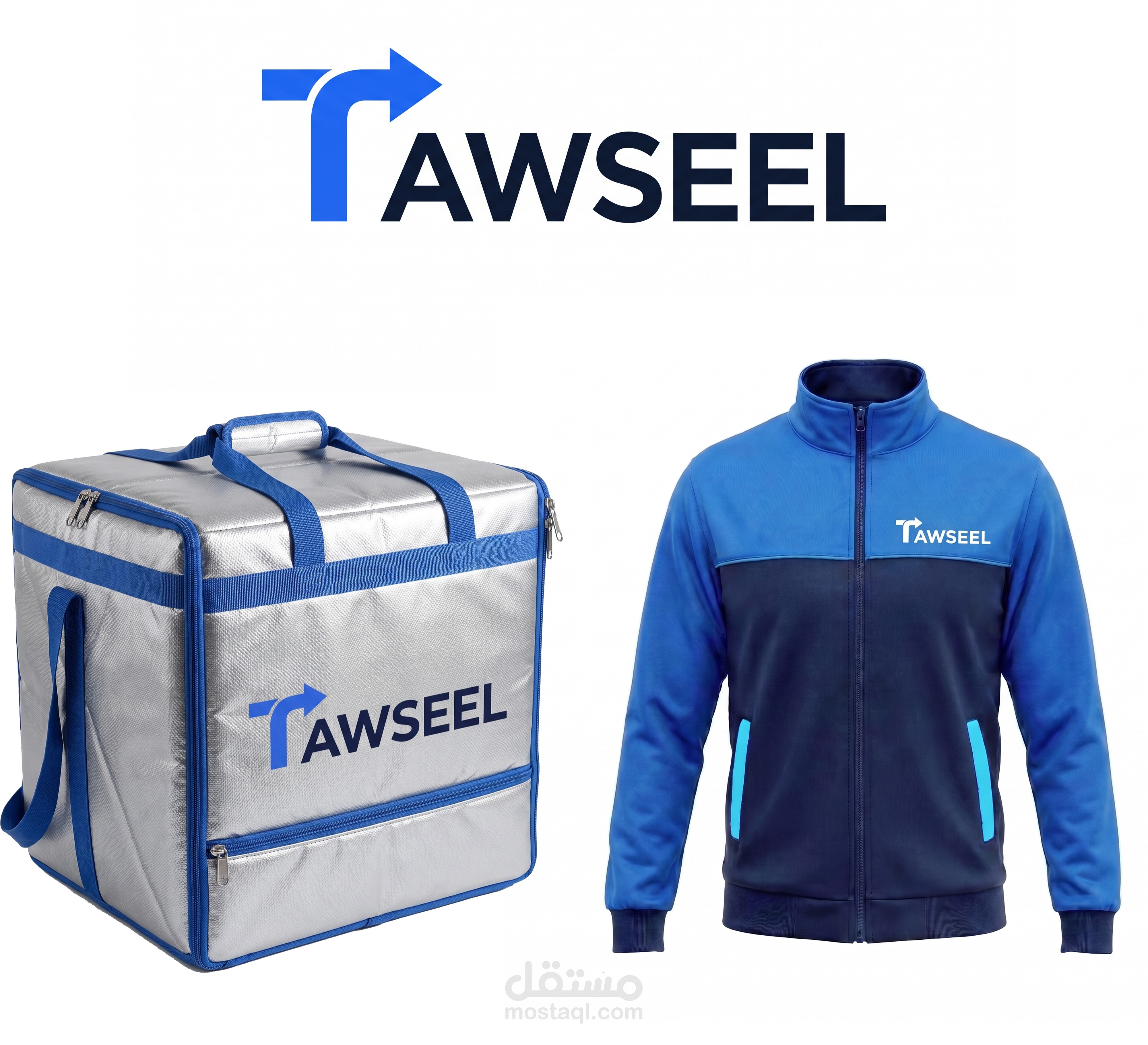 هوية بصرية كاملة لشركة توصيل