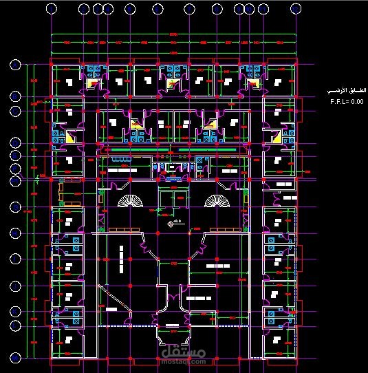 تصميم مبنى سكن طلاب