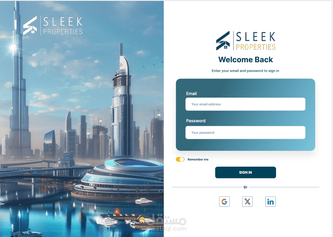 تطبيق عقاري و نظام CRM لشركة اسليك العقارية
