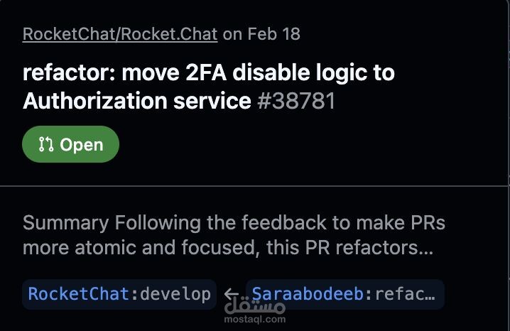 المساهمة في تطوير وتحسين كود منصة Rocket.Chat العالمية