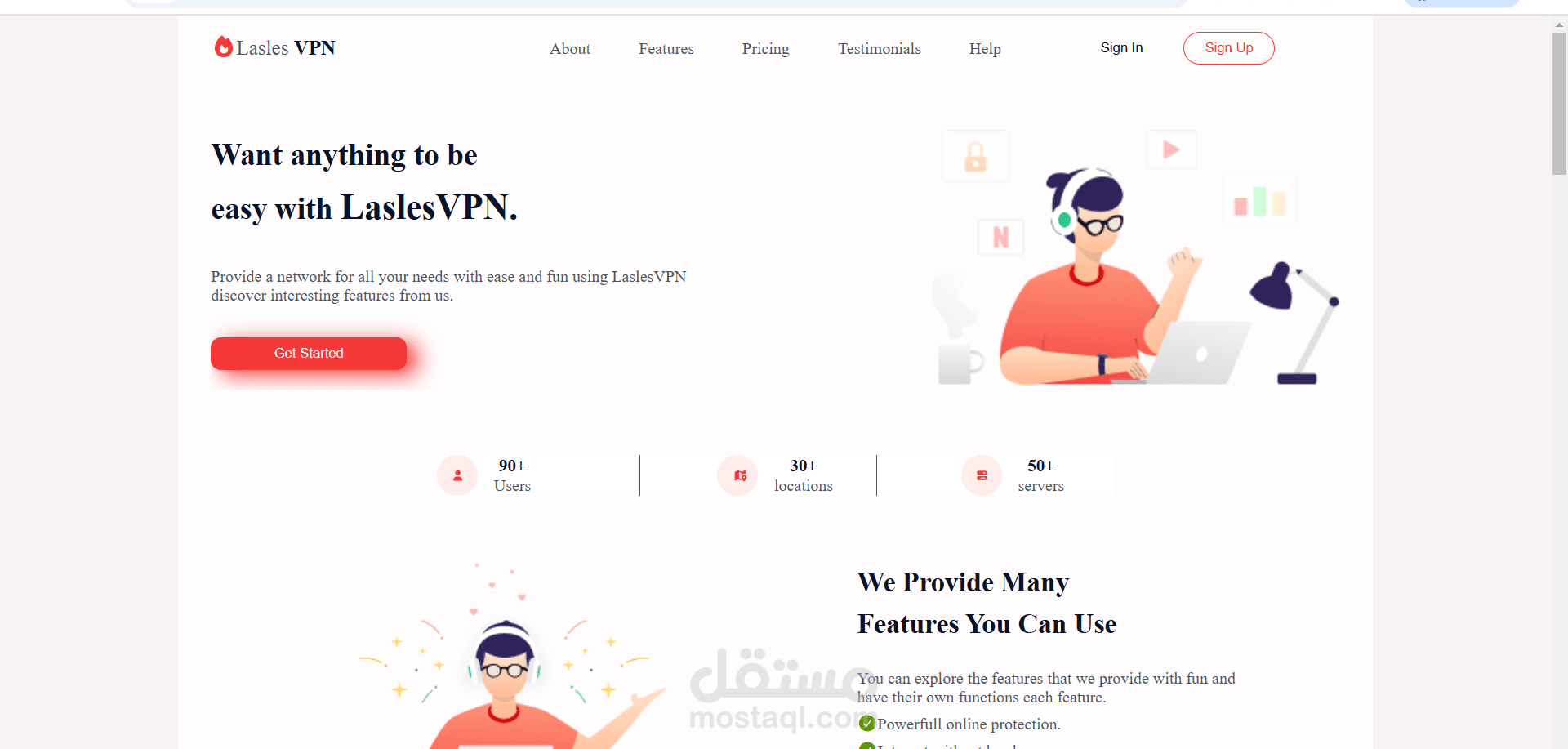 landing page