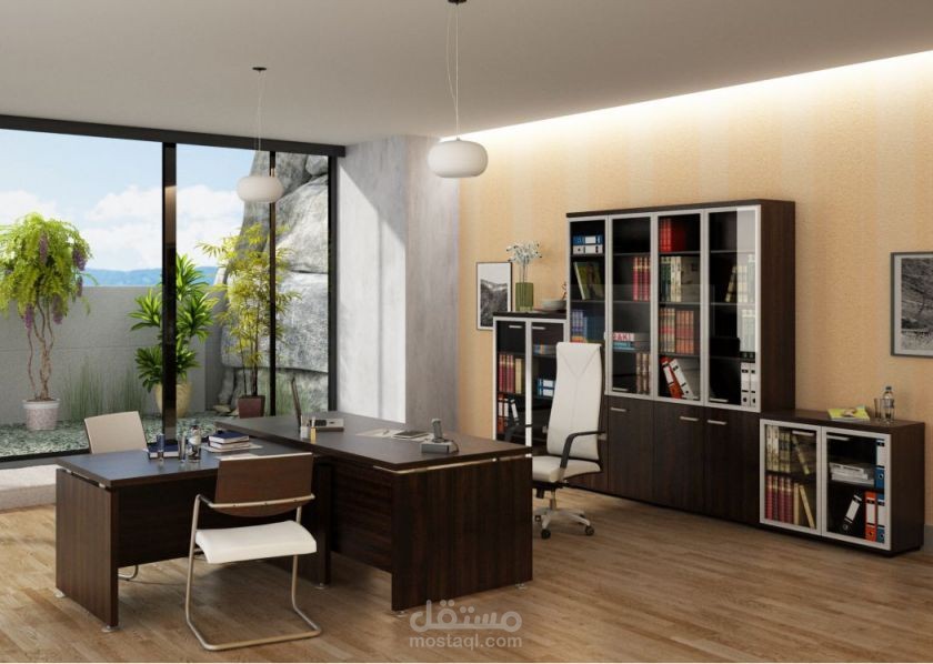 تصميم داخلي لمكتب منزلي
