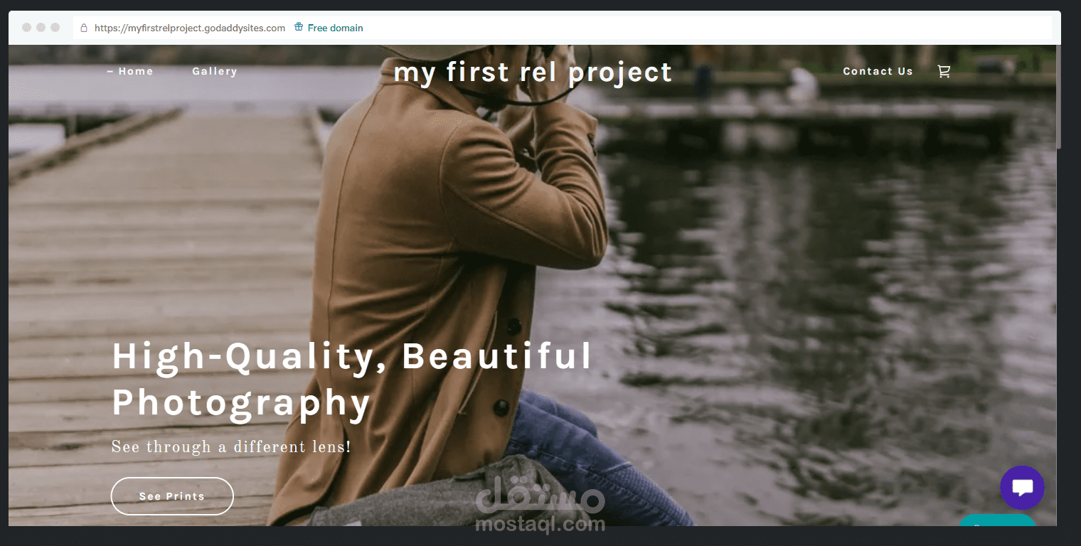 موقع portfolio لمصور