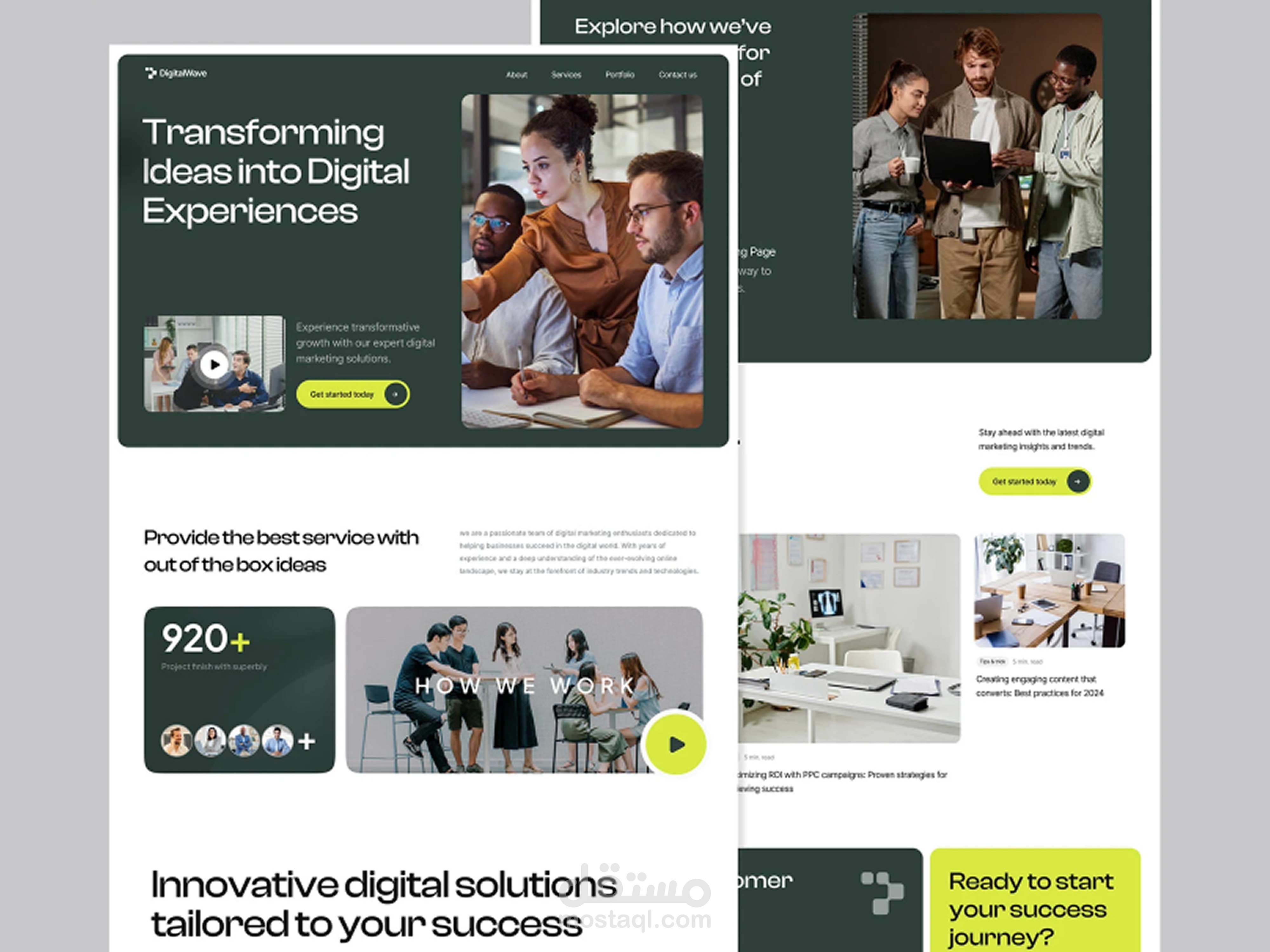 تصميم موقع وكالة رقمية | Agency Landing Page