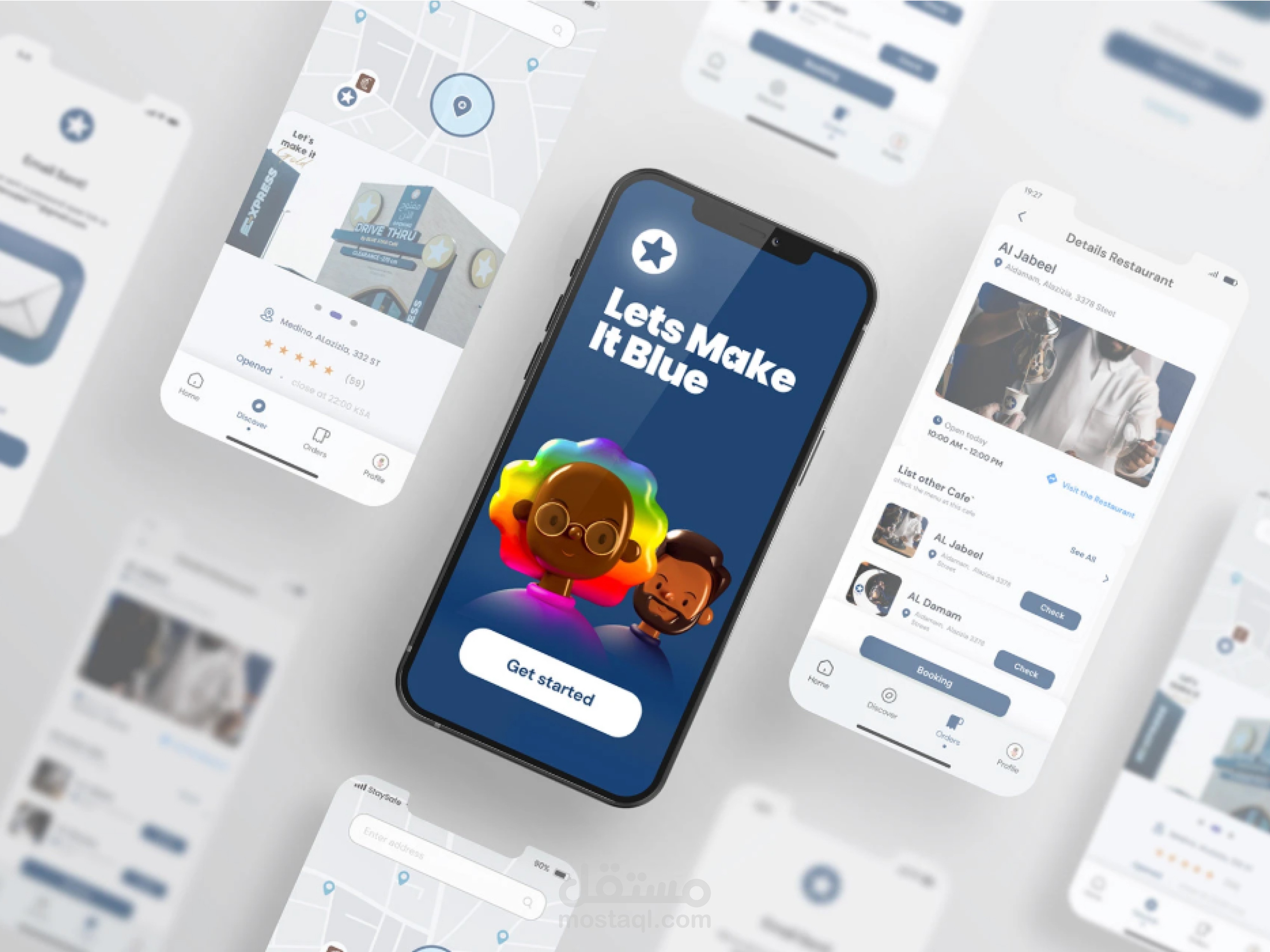 BlueStar Cafe App | تطبيق موبايل لكافية ومقهى