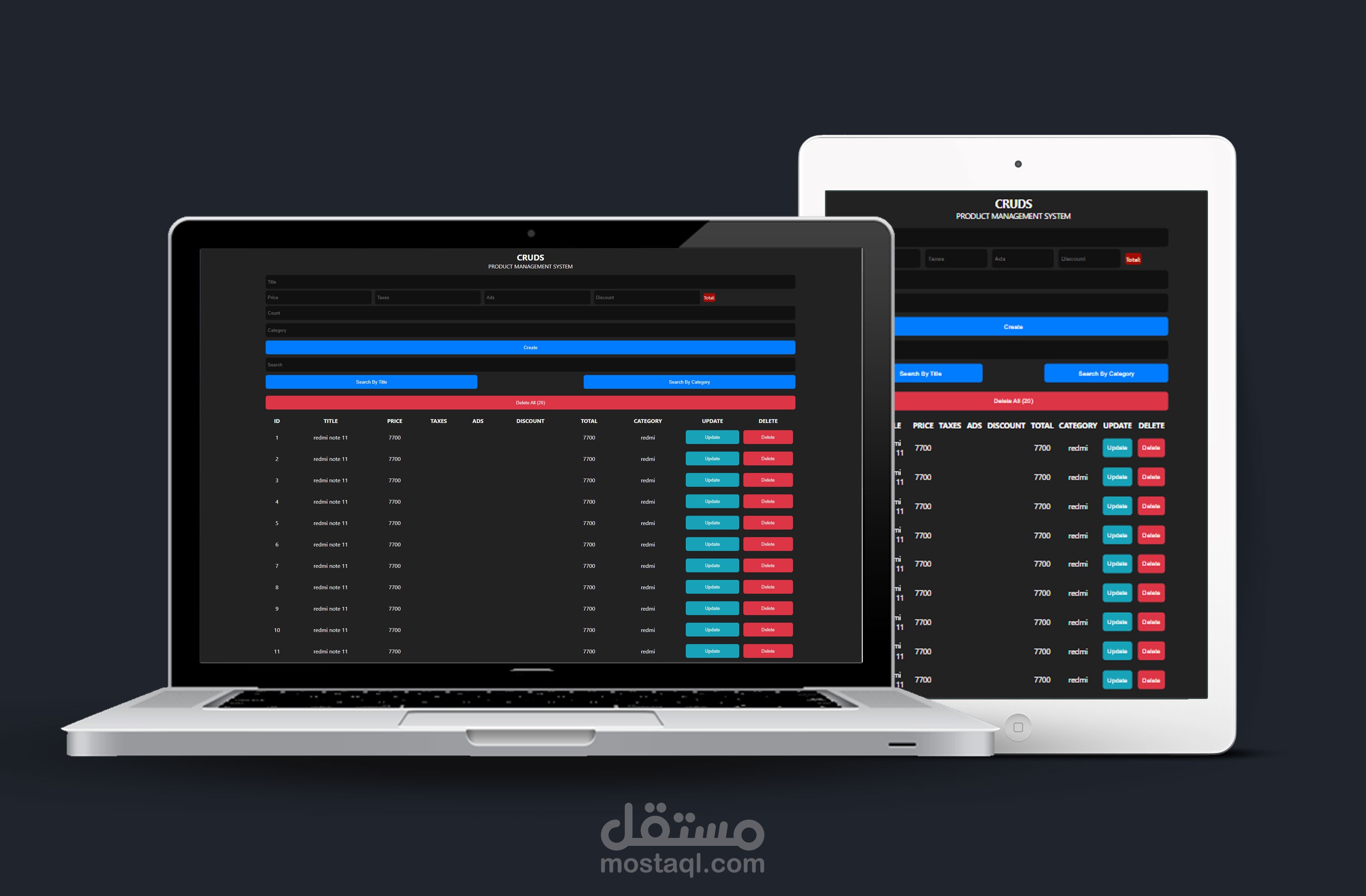 Product Management Systems (CRUD)