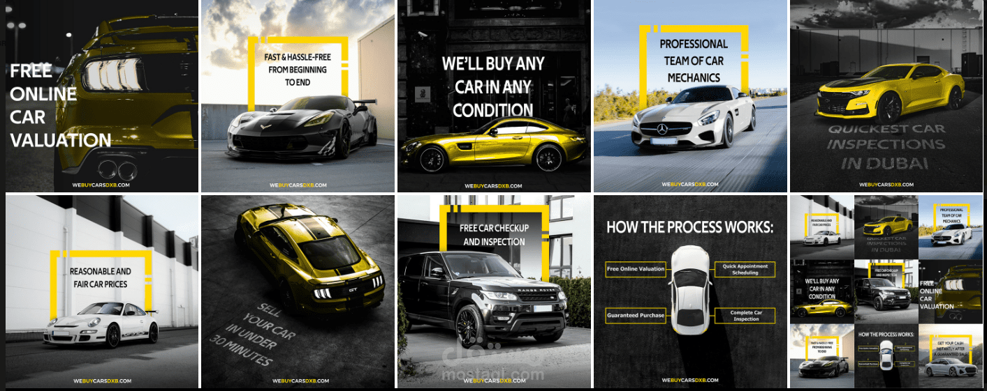 Social Media Posts (We Buy Cars DXB)