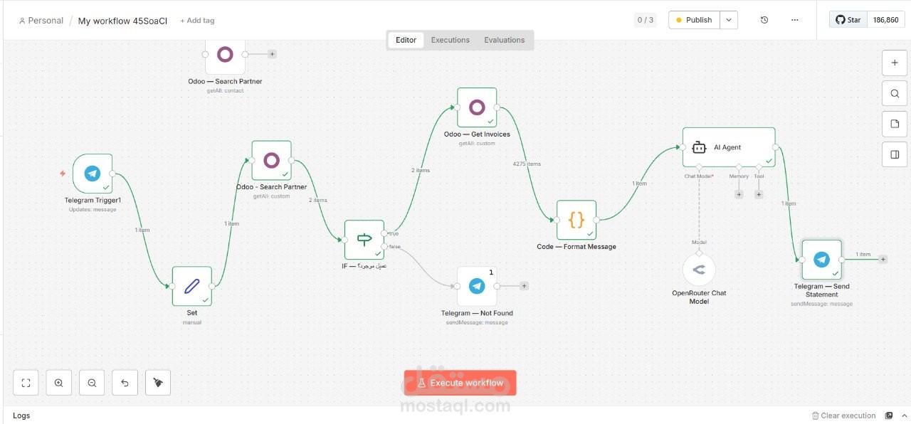 workflow n8n automation with odoo