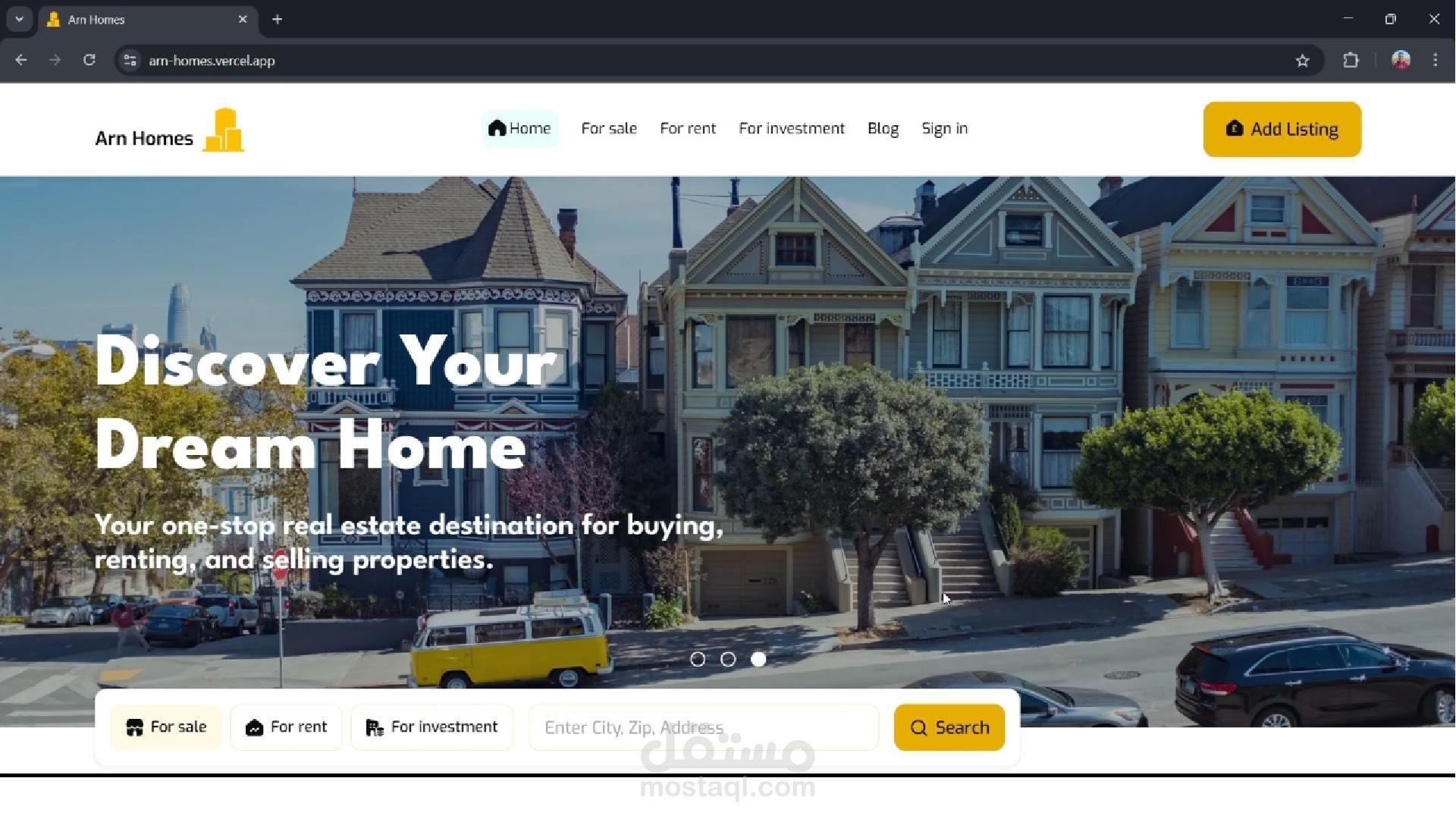 Arn-Homes – منصة عقارات متكاملة