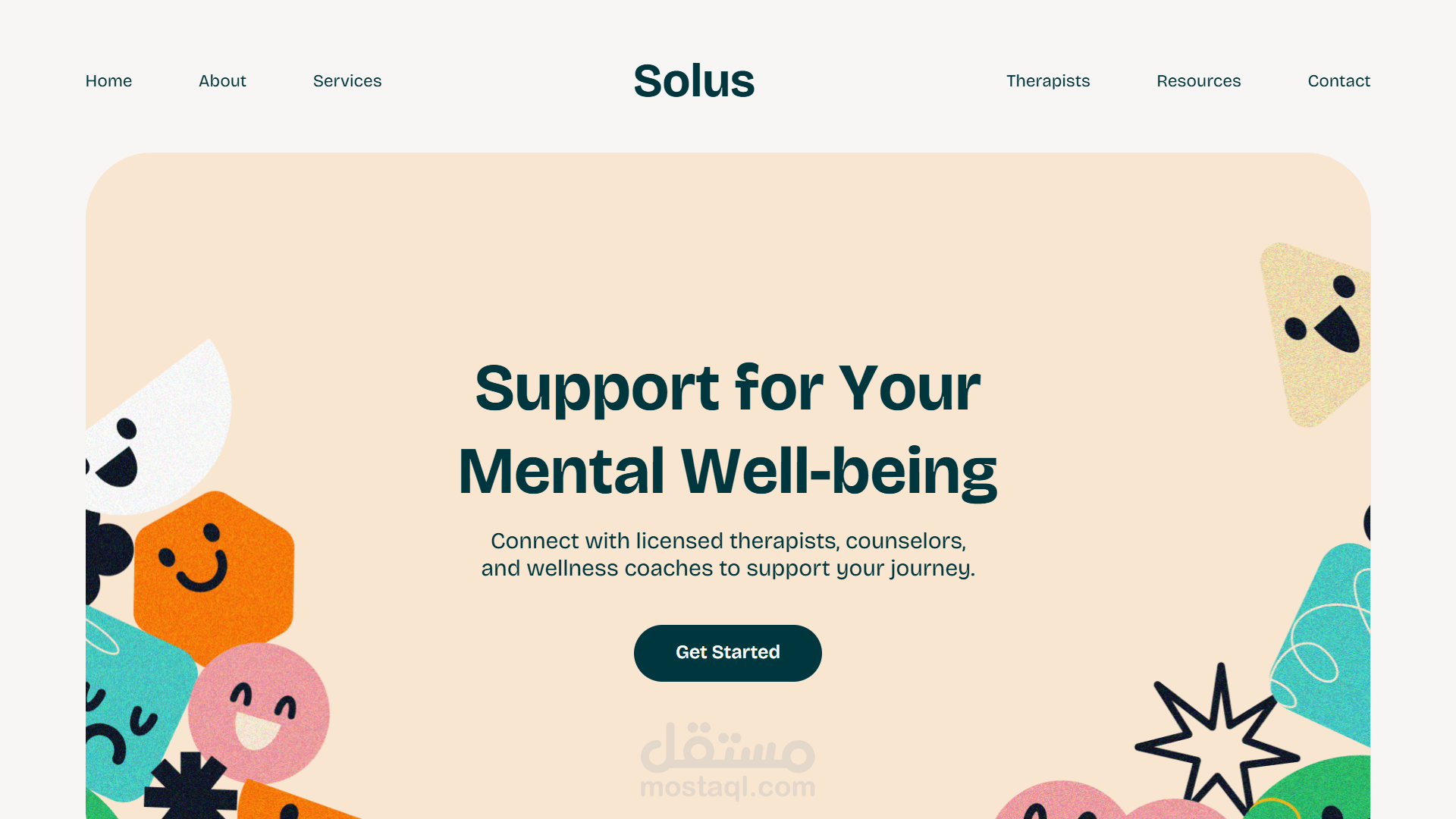 Solus — صفحة هبوط عصرية بتقنية Parallax Scroll