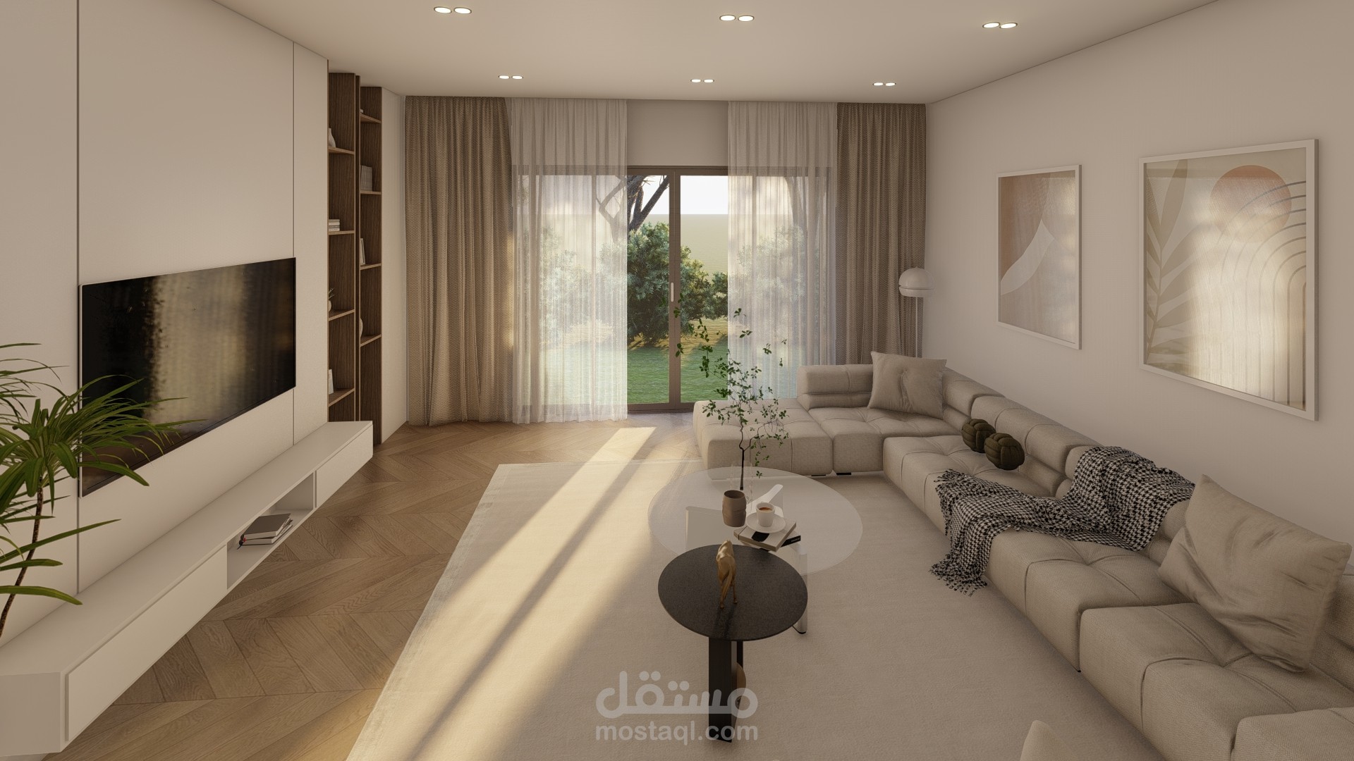 تصميم غرفة معيشة مودرن ستايل