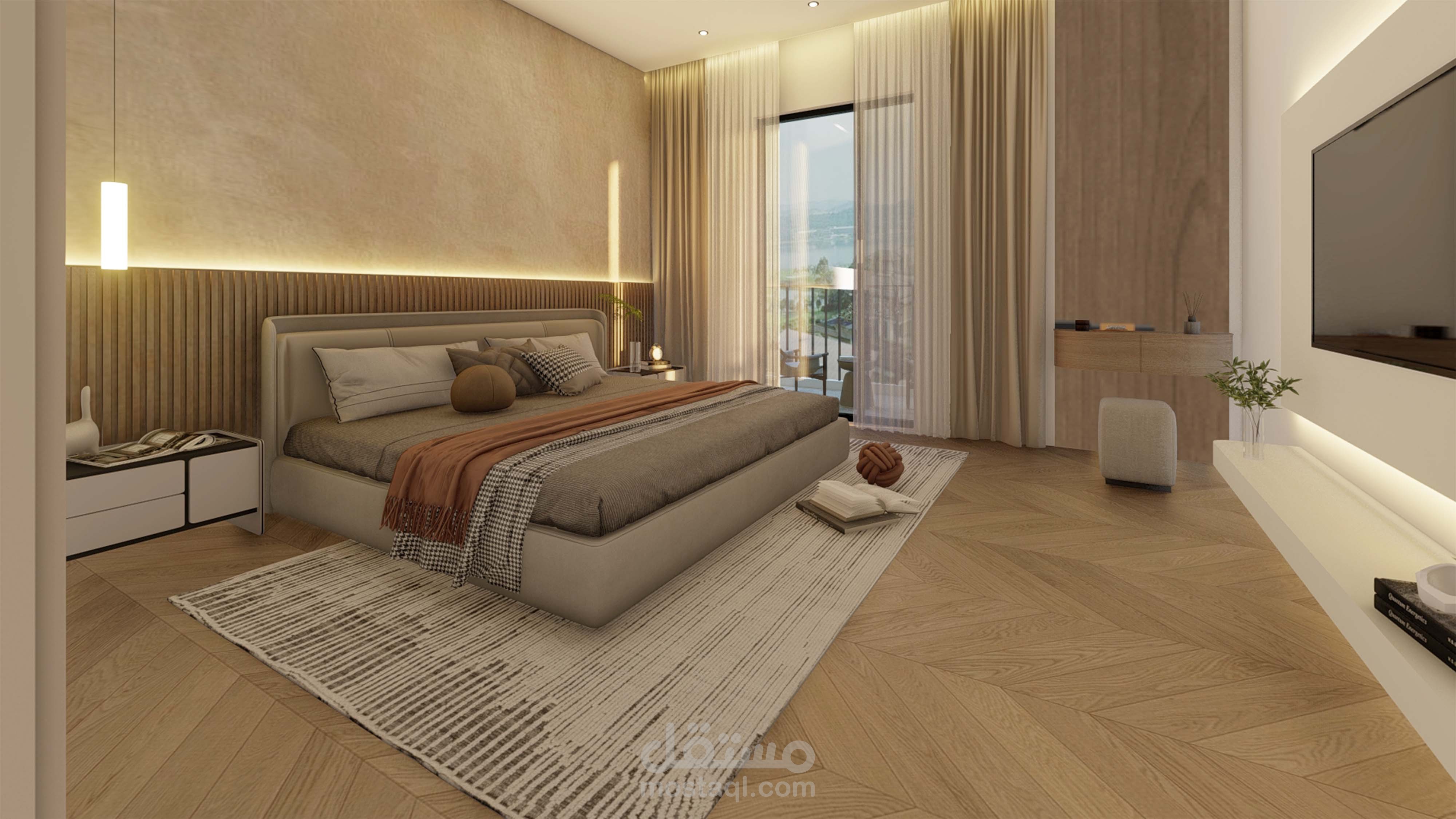 تصميم غرفة نوم ماستر مودرن