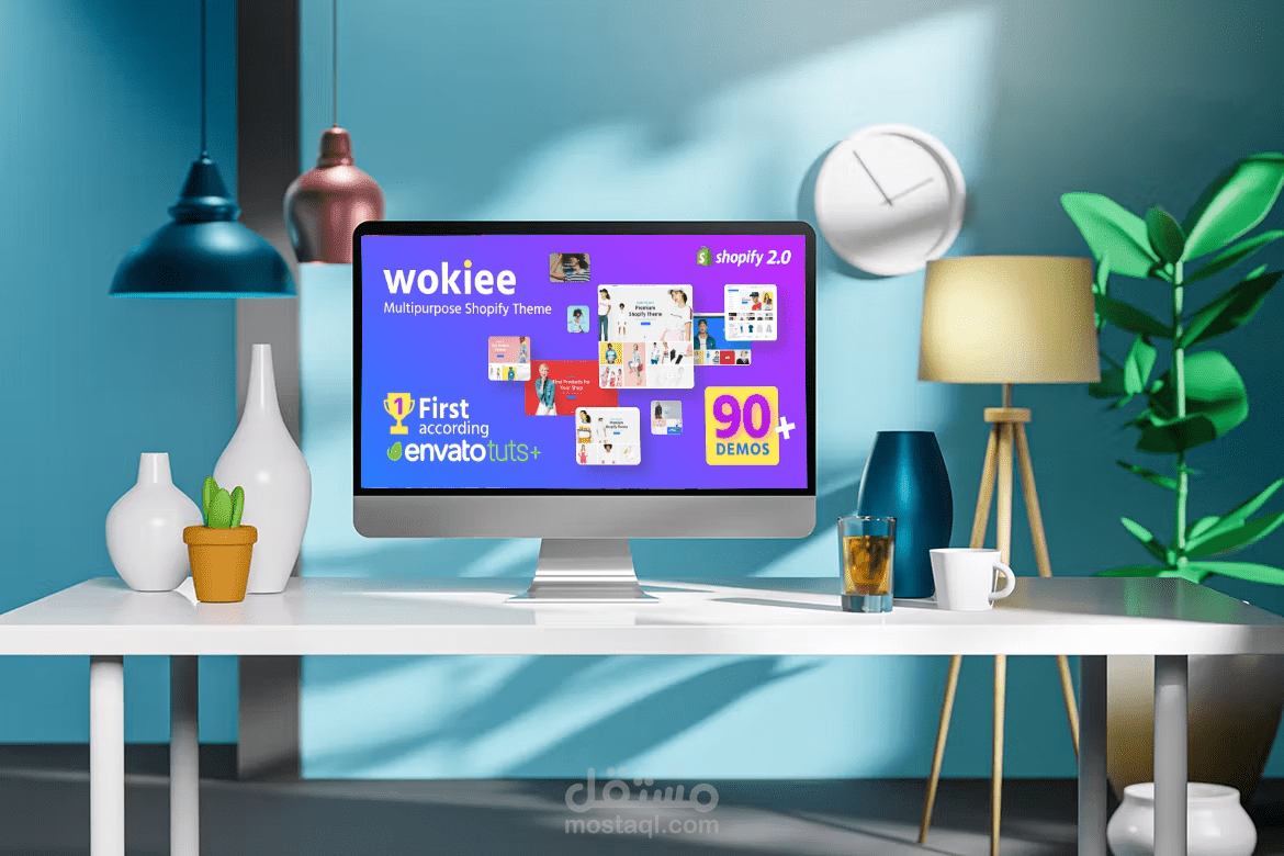 تركيب قالب شوبيفاي باستخدام قالب Wokiee