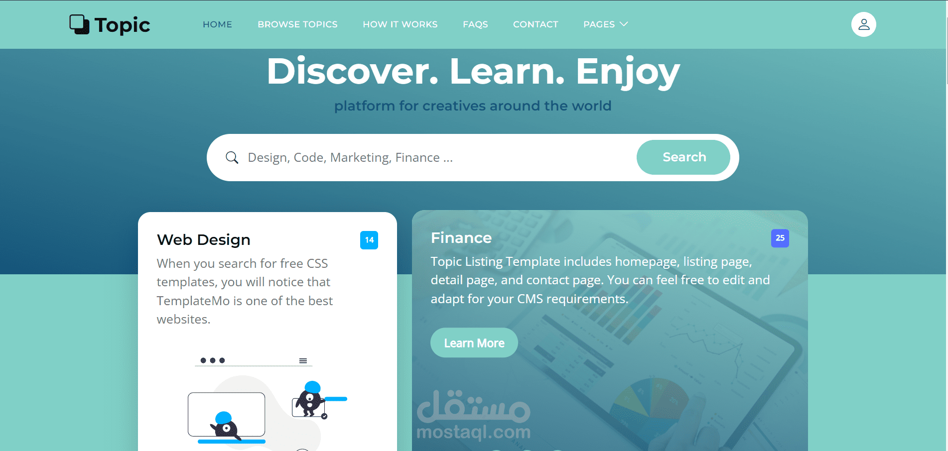 موقع تعليمي front-end