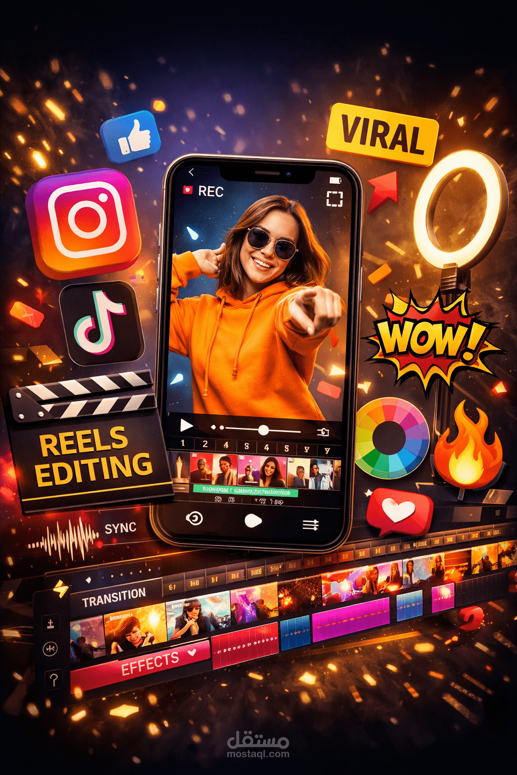 Reels (انستجرام- فيسبوك- تيك توك)