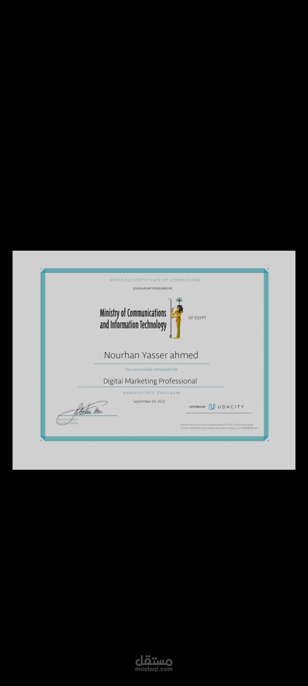 Udacity  professional track digital marketing