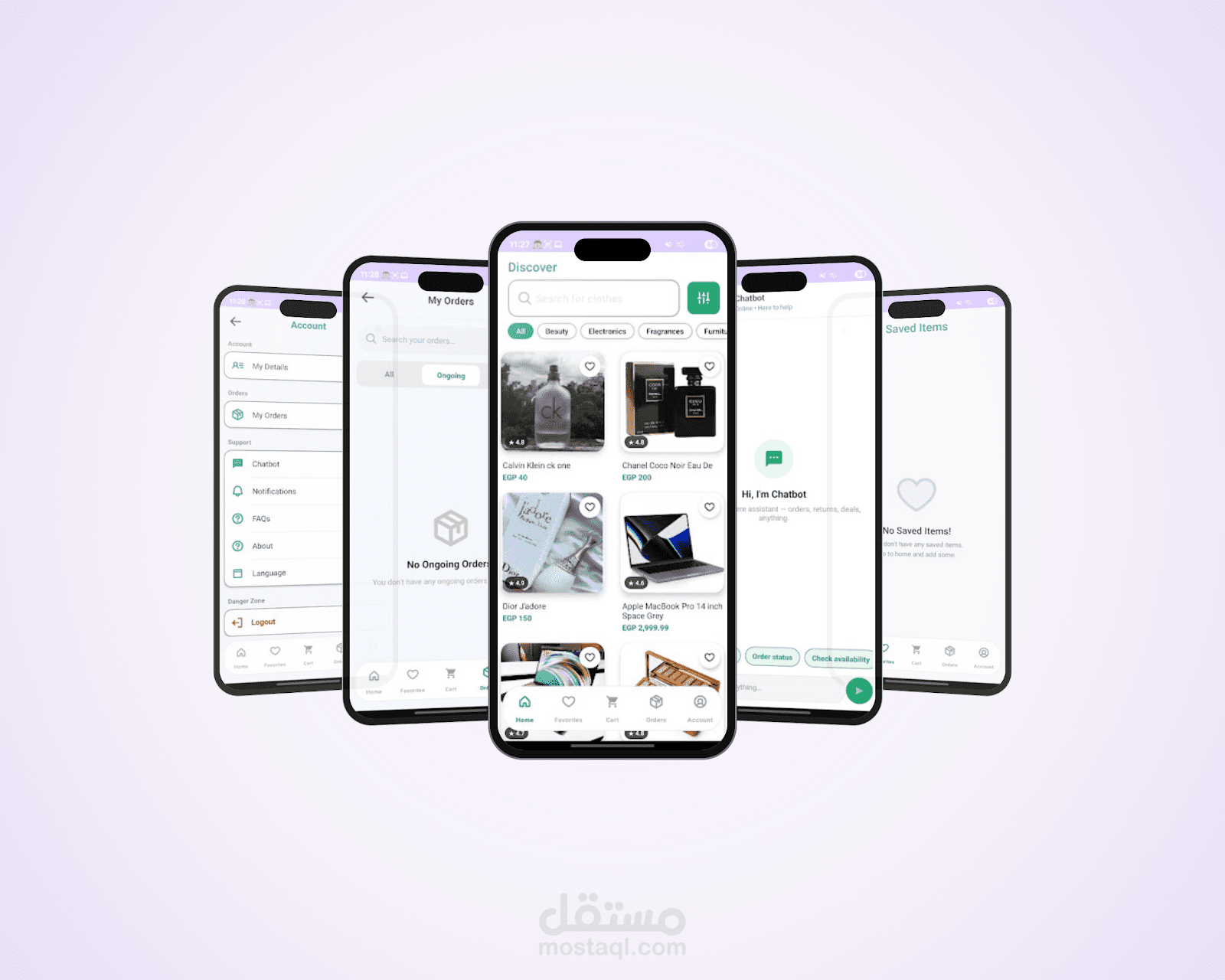 Yalla-shop – تطبيق تجارة إلكترونية (متجر) مع مساعد محادثة آلي