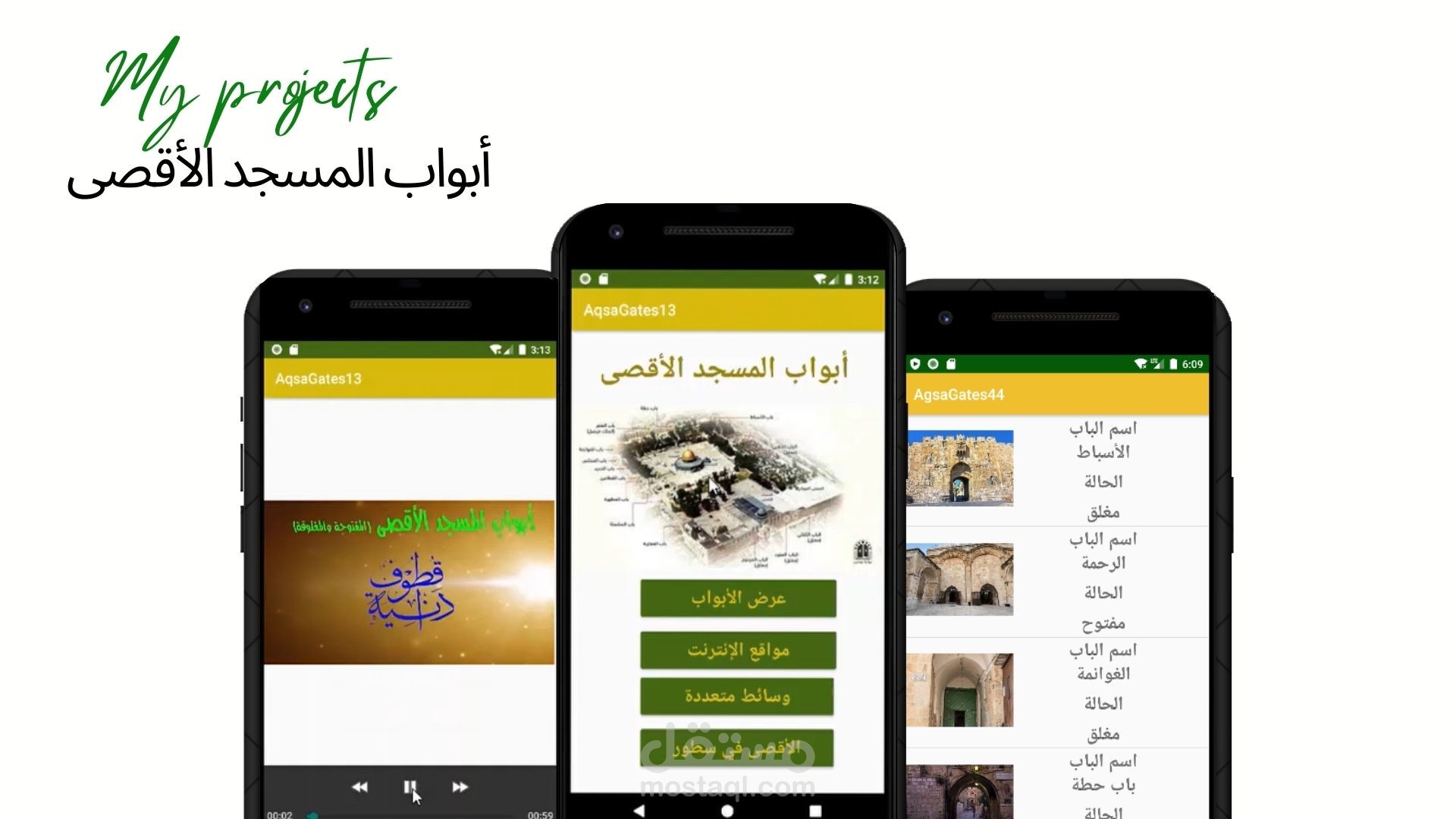 تطبيق بعنوان  أبواب المسجد الأقصى