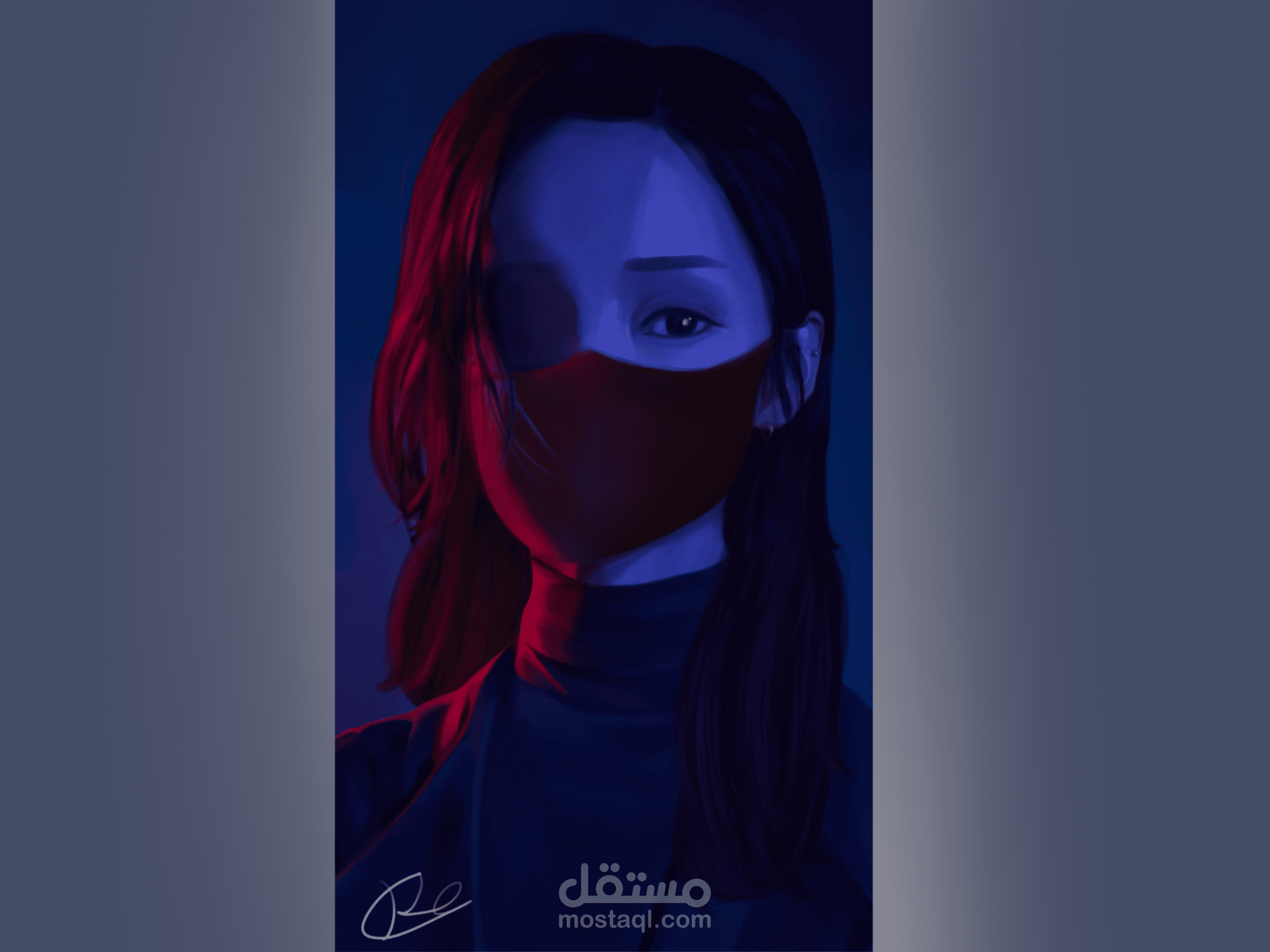 رسم رقمي بورتريه