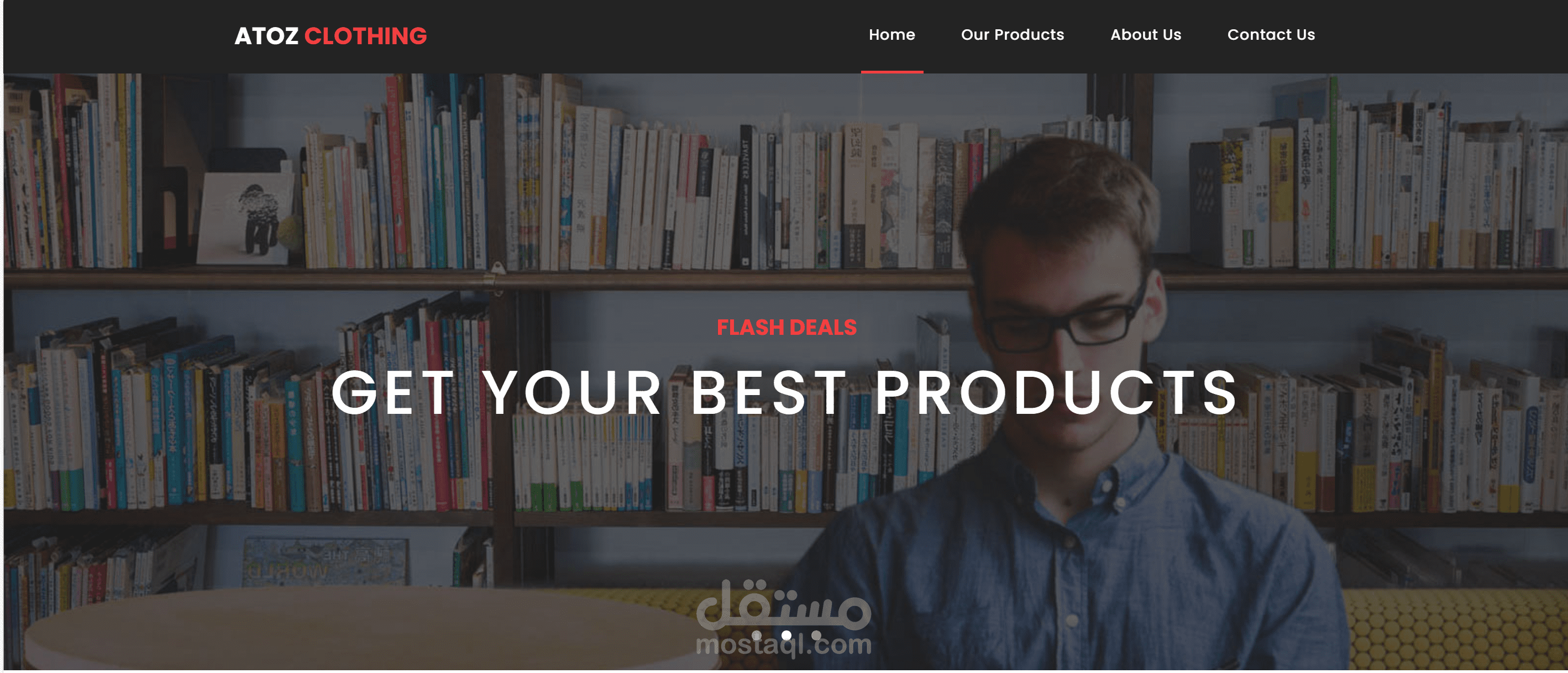 متجر إلكتروني لبيع الملابس بأناقة عصرية  مدعوم  HTML, CSS, و JavaScript