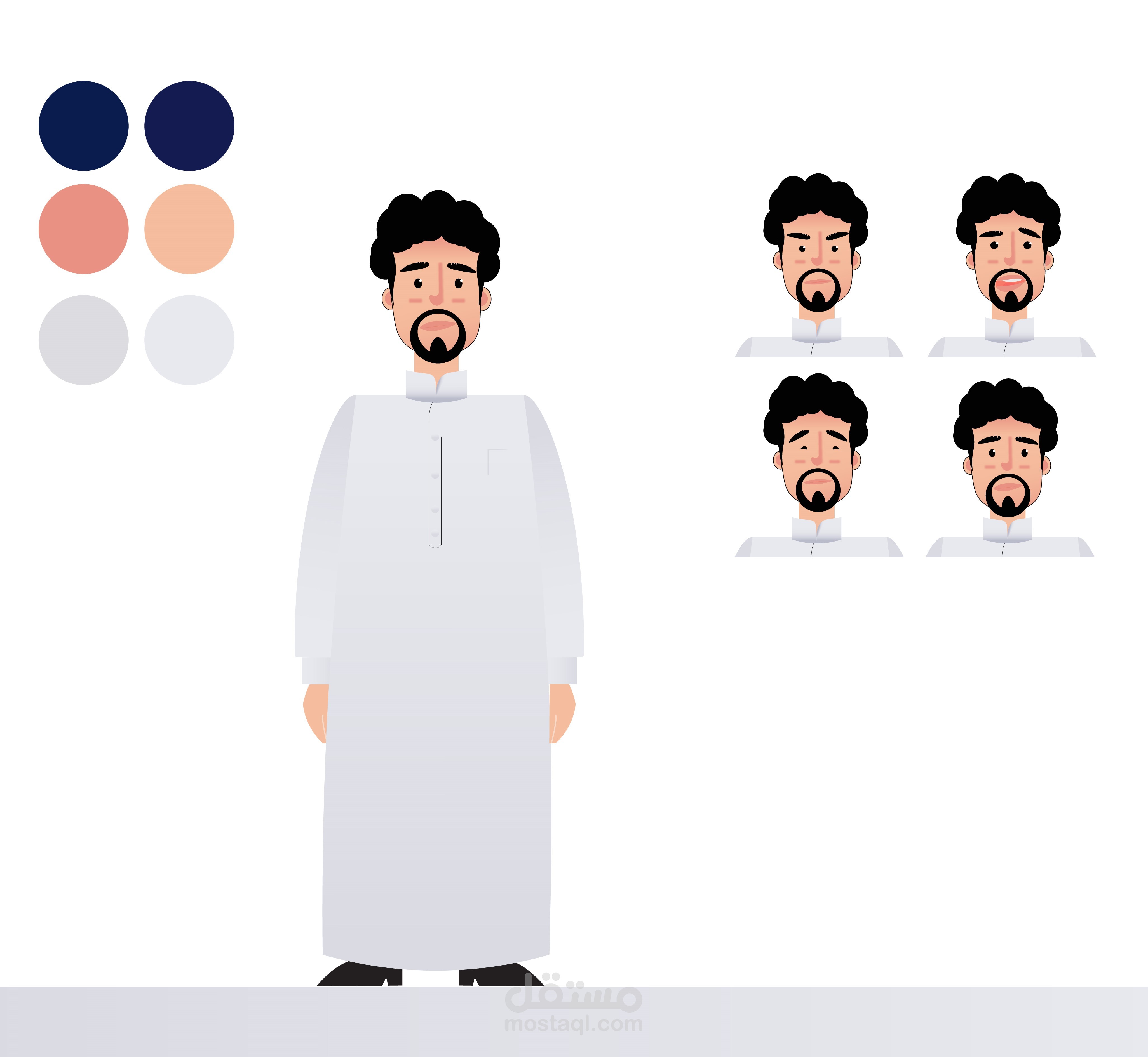 رسم شخصية سعودية
