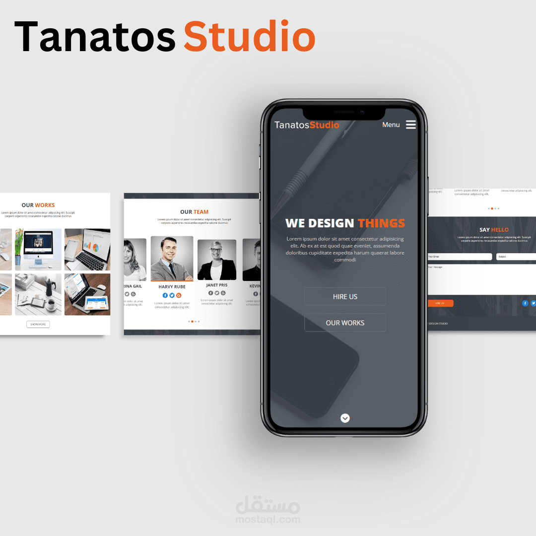 تصميم Template لموقع الكتروني باستخدام لغات البرمجة (tanatos)