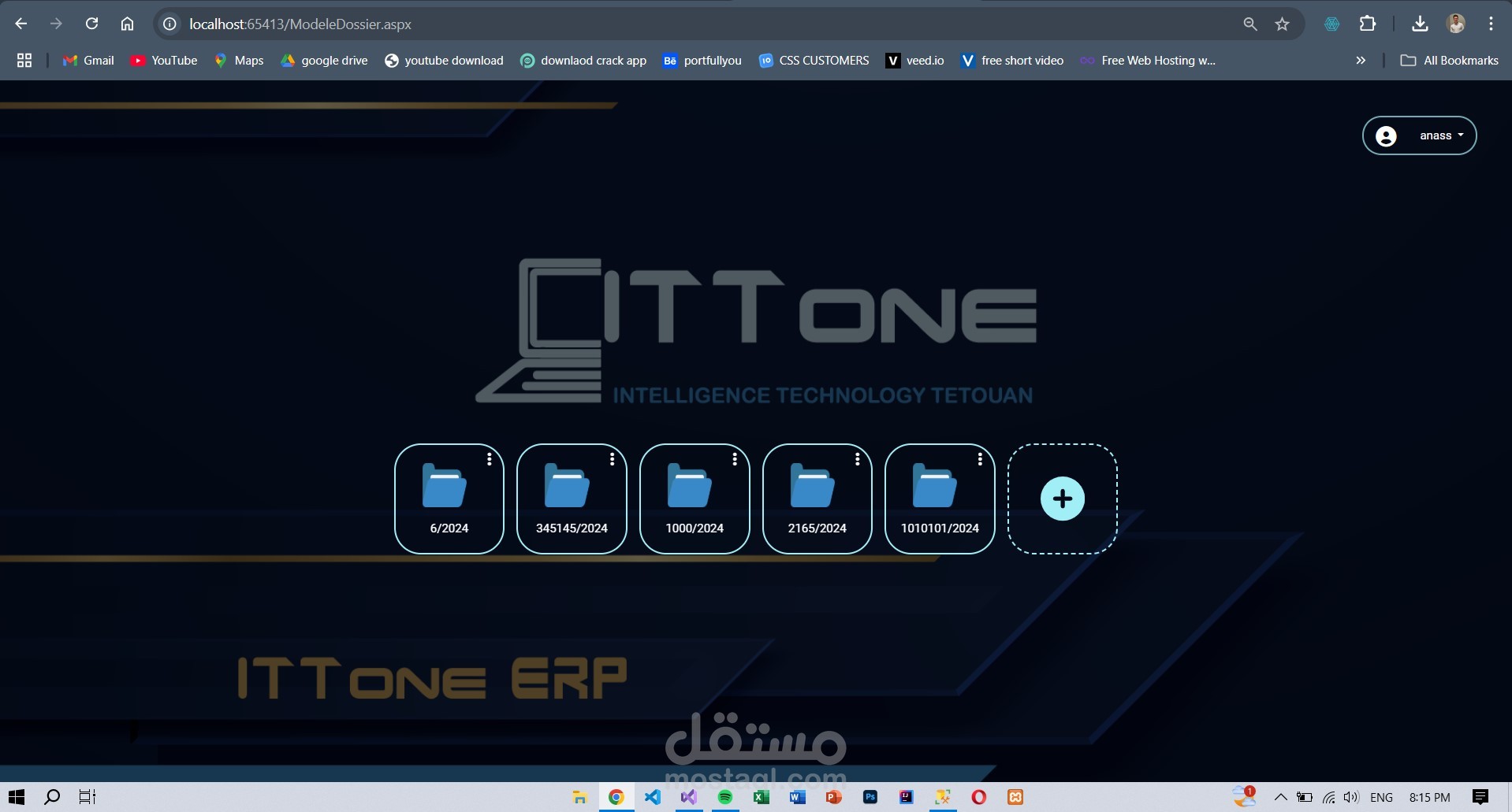 مشروع نظام ERP باستخدام .NET وAngular لشركة ITTONE