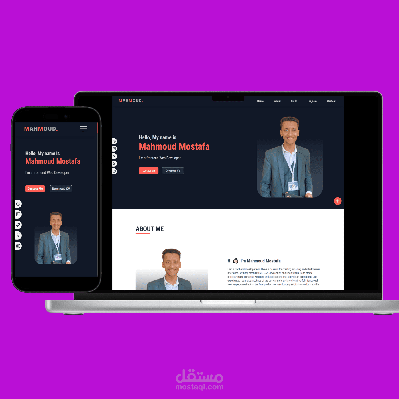 Personal Portfolio – واجهة احترافية لعرض الأعمال والخبرة