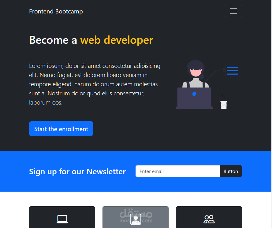 responsive bootstrap webpage template